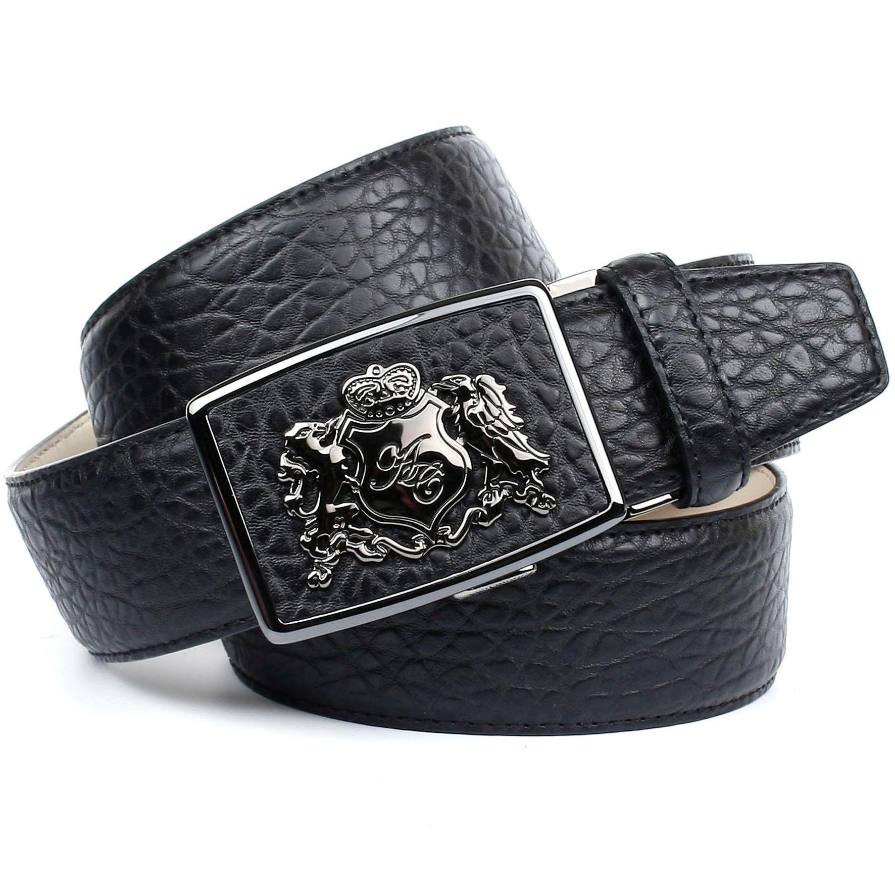 Anthoni Crown Leren riem met wapen