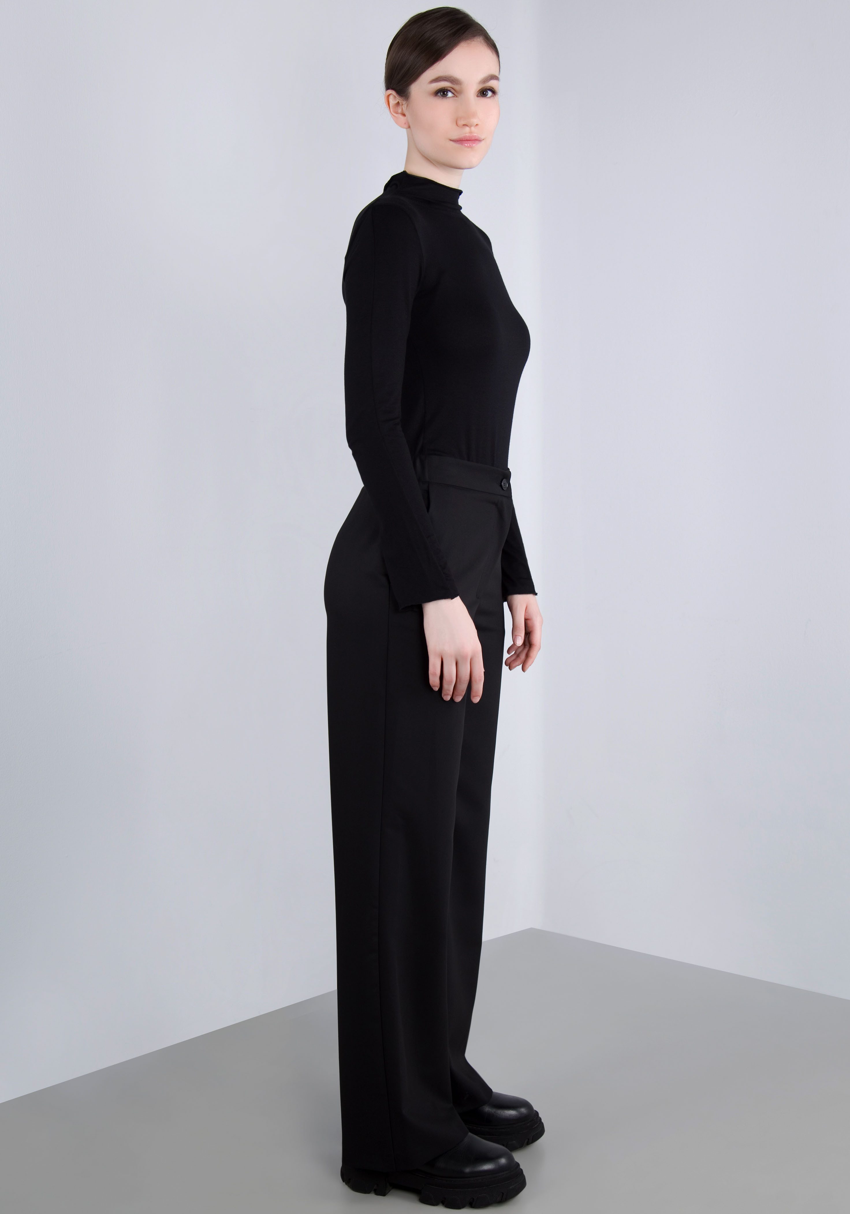 IMPERIAL Stoffen broek , casual wijde broek met elastische tailleband aan de achterkant