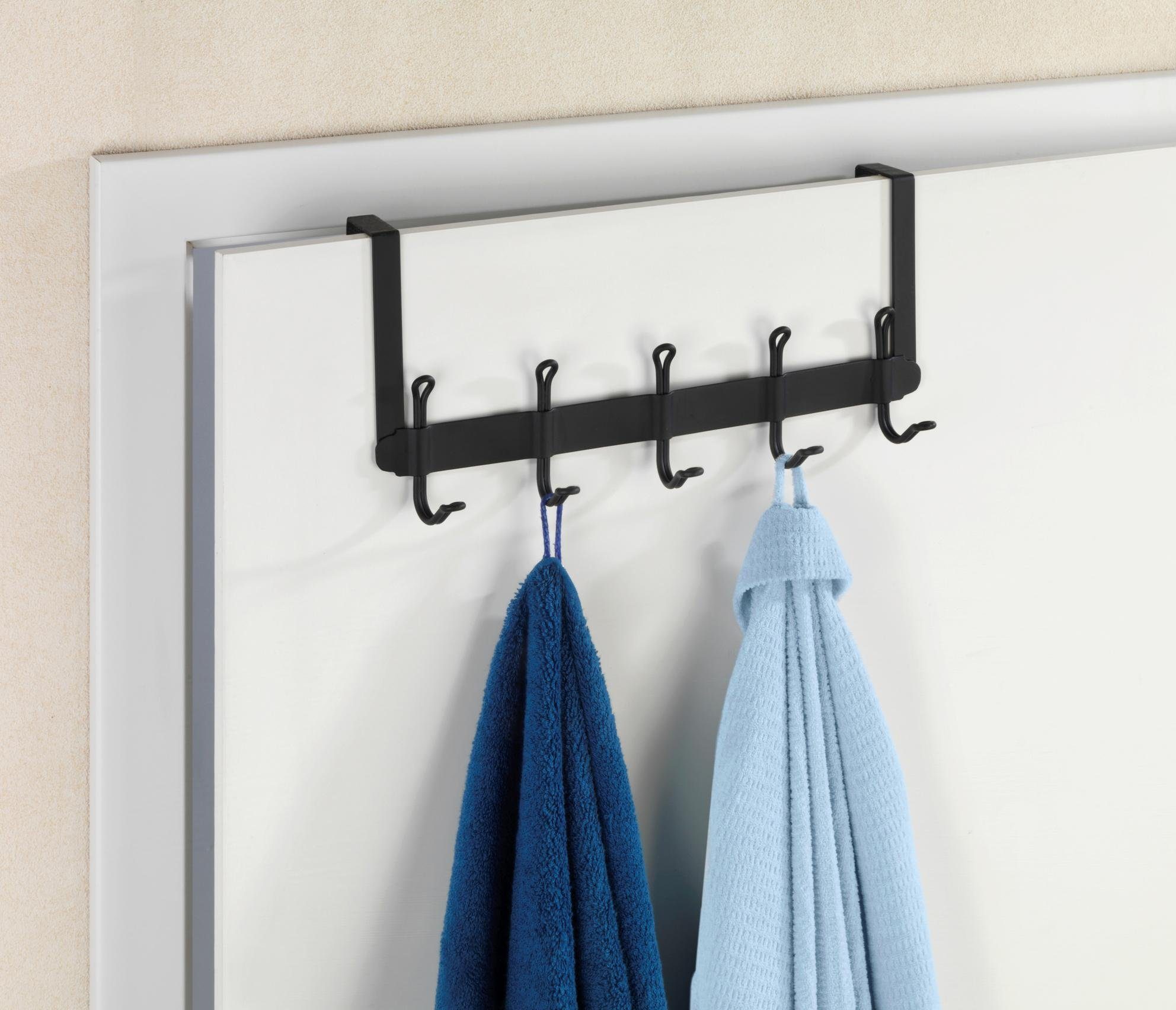 WENKO Deurhaak Model Nostalgie Deurgarderobe, haaklijst met 5 haken, voor een deurprofiel van 2 cm
