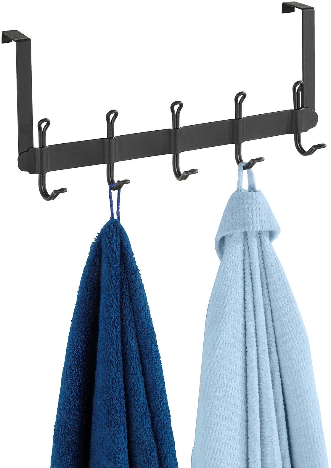 WENKO Deurhaak Model Nostalgie Deurgarderobe, haaklijst met 5 haken, voor een deurprofiel van 2 cm
