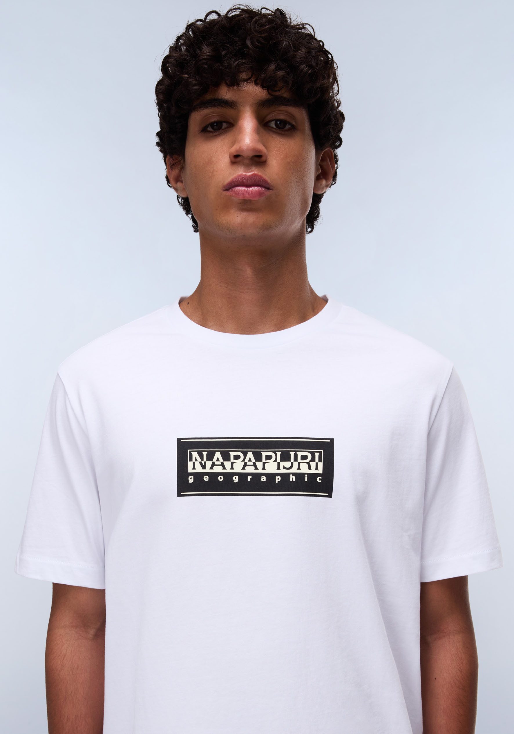 Napapijri T-shirt S-BOX LOGO met silikonprint