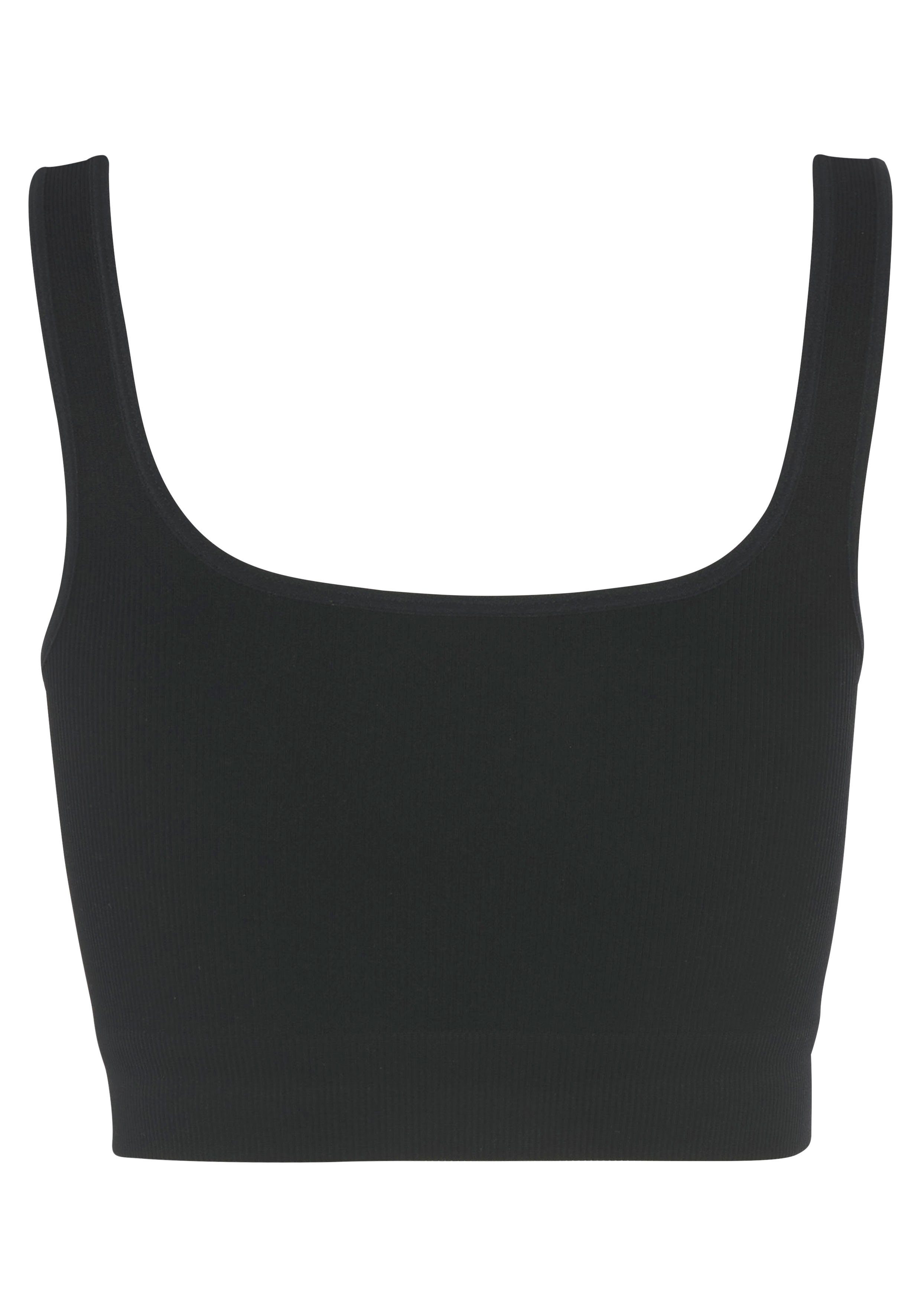 Lascana Crop-top - Seamless Top Naadloos top met ribstructuur