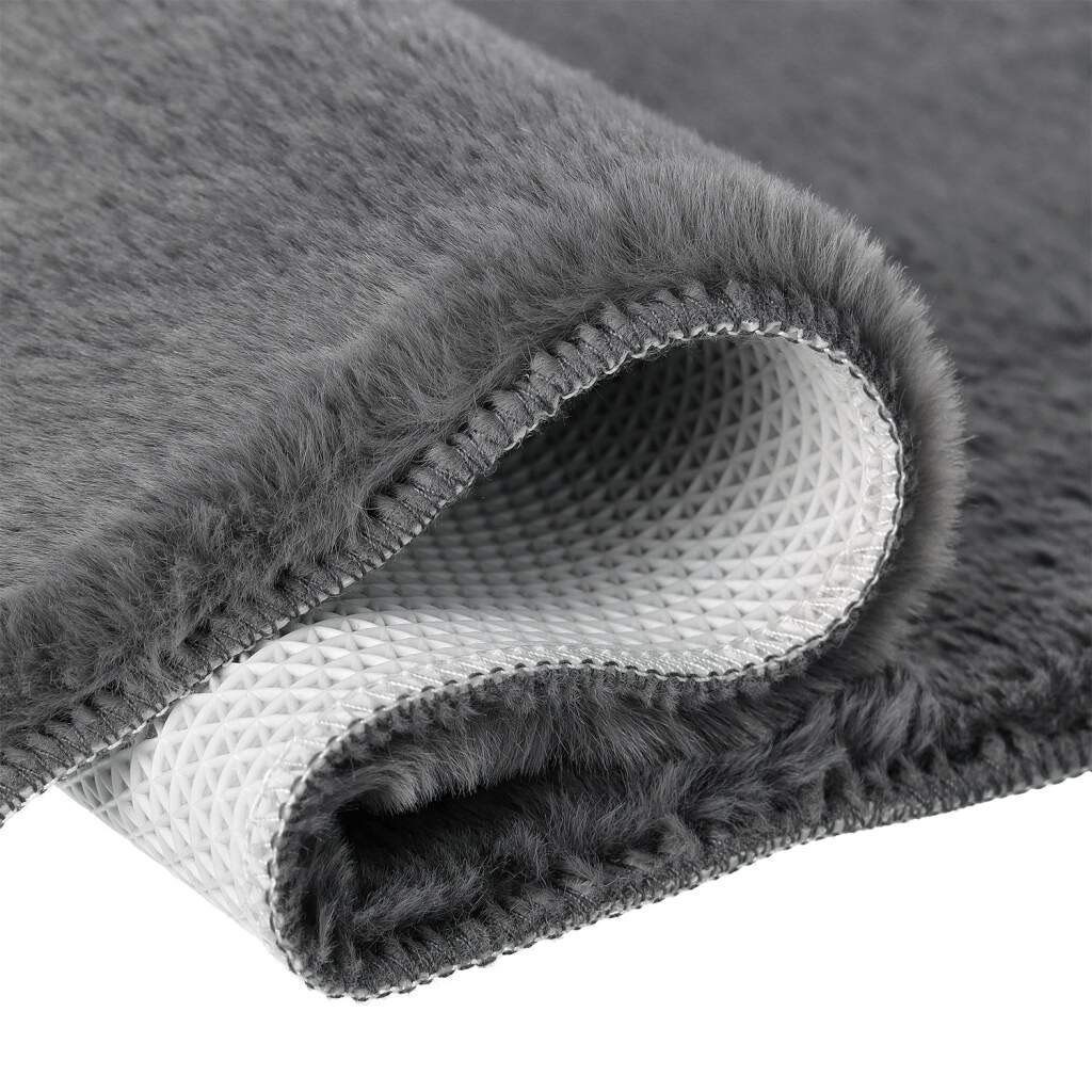Carpet City Badmat Topia Mats, badmat uni Hoge pool, konijnenvacht-touch, polyester, badmat, wasbaar (1 stuk)