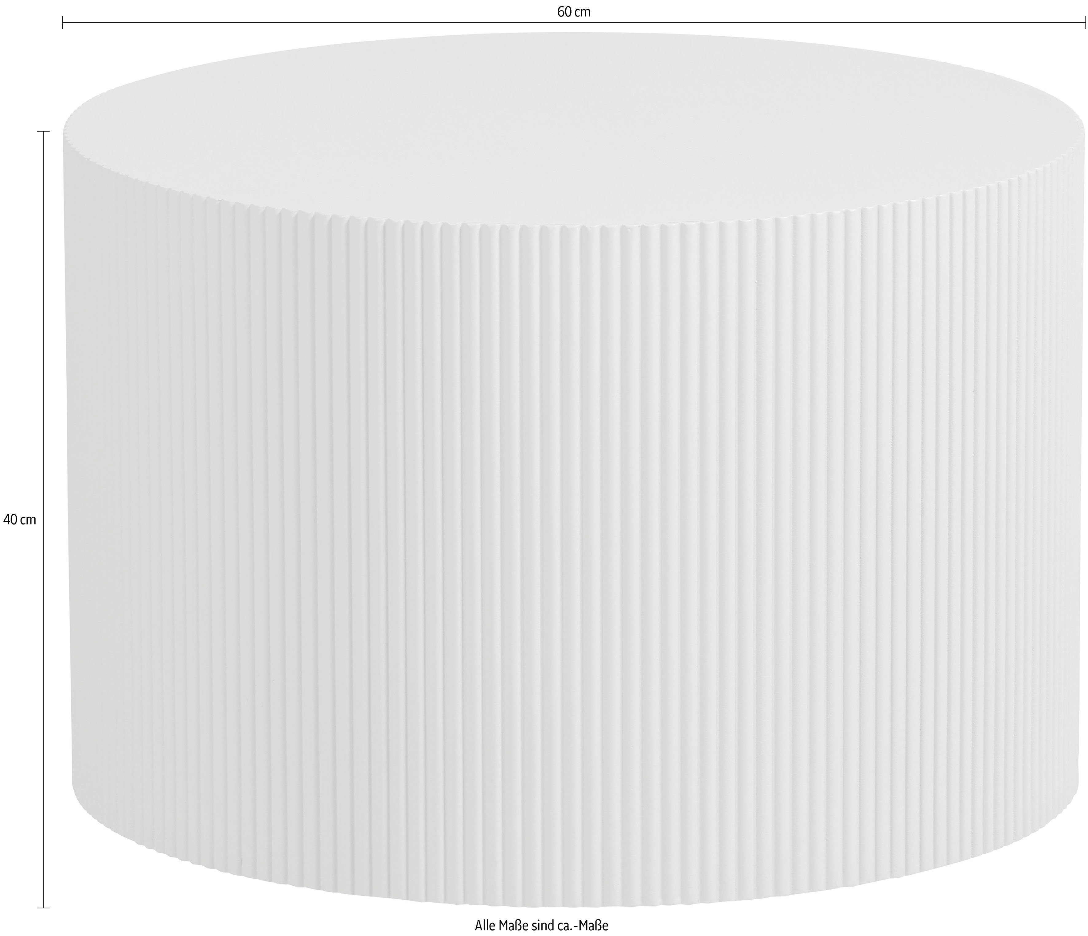 WOOOD Bijzettafel Prague ronde vorm, van geperst plaatmateriaal, hoogte 40 x ø 60 cm