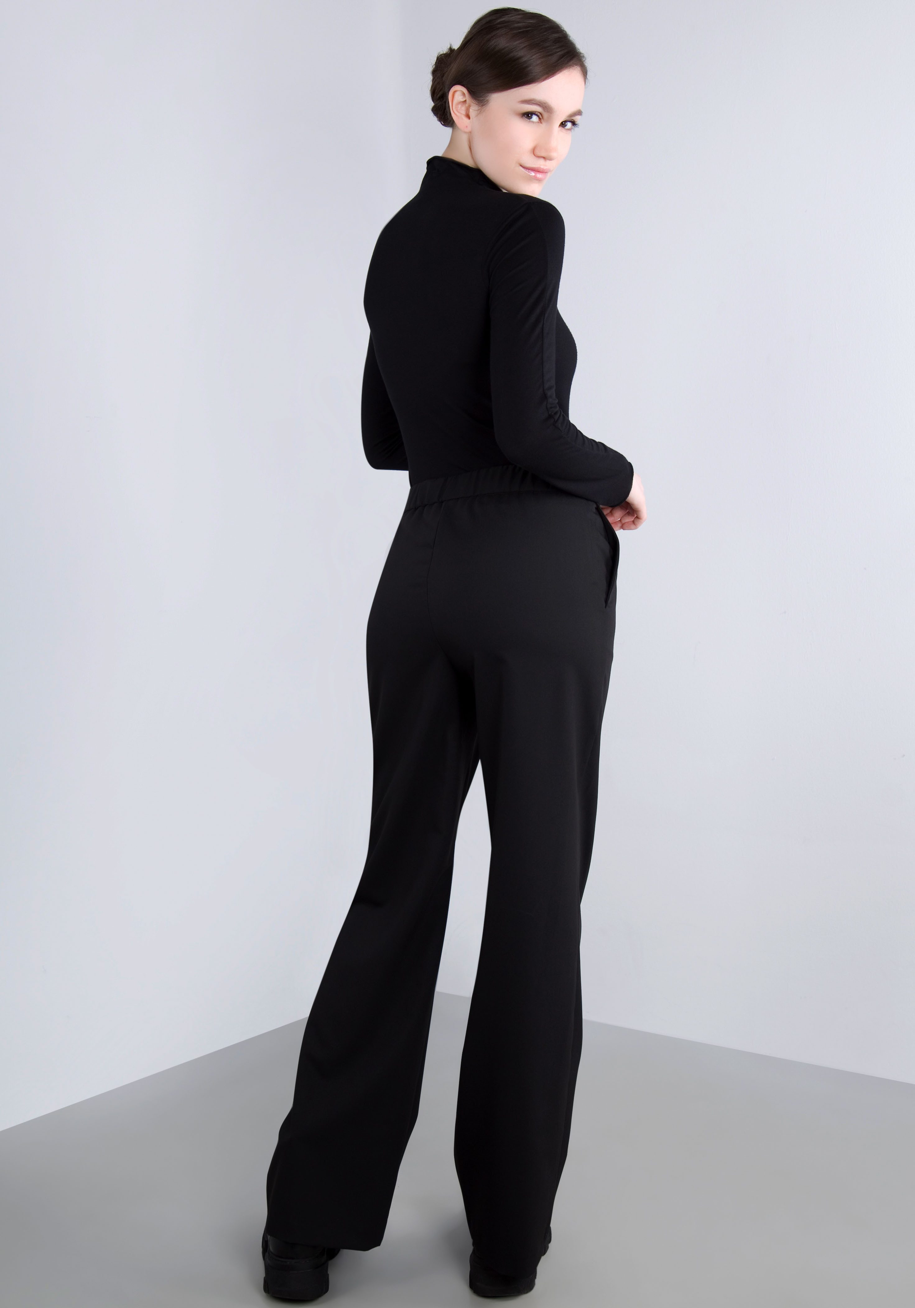 IMPERIAL Stoffen broek , casual wijde broek met elastische tailleband aan de achterkant