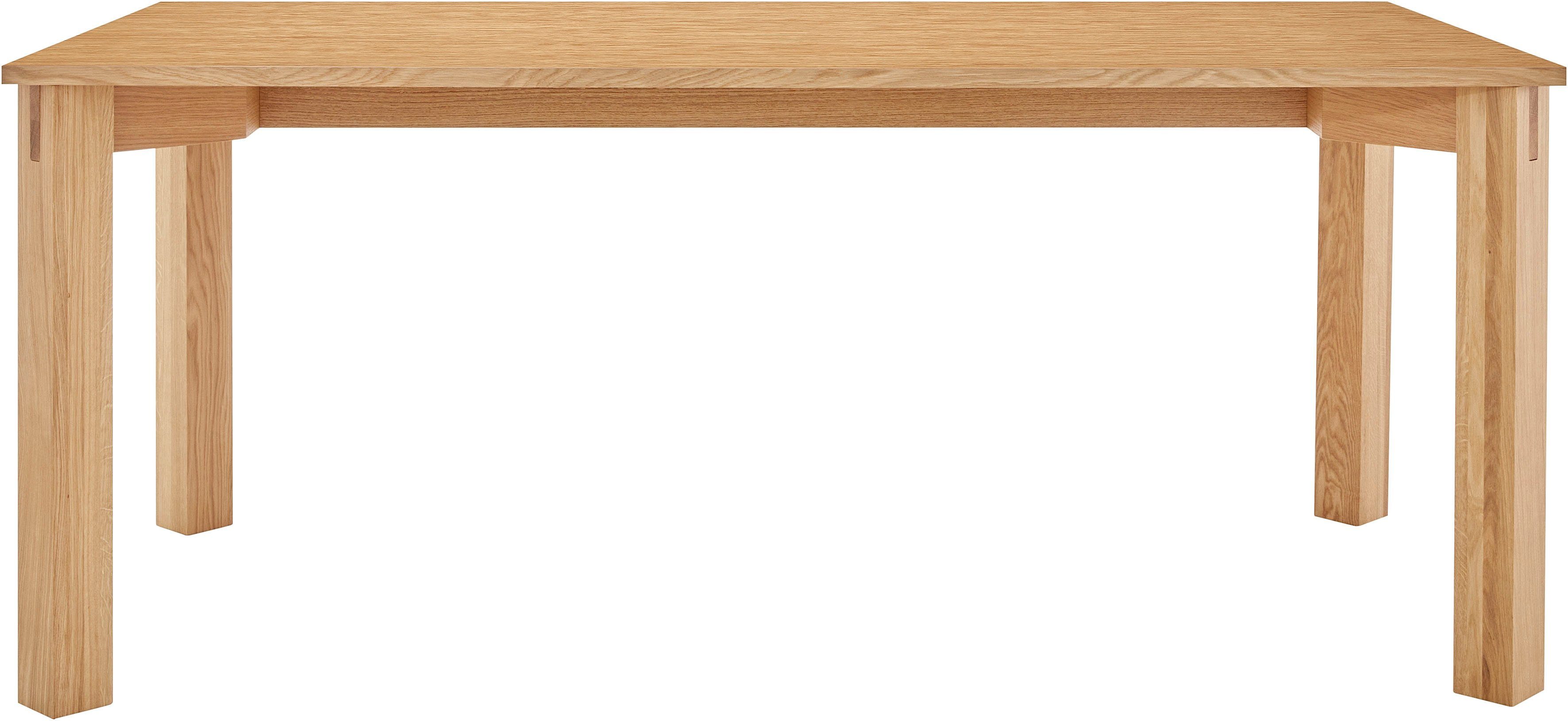 LeGer Home by Lena Gercke Eettafel Chelsea Eikenfineer, verschillende breedten, robuuste poten van massief eiken eettafels maat 200 cm x 75 cm x 90