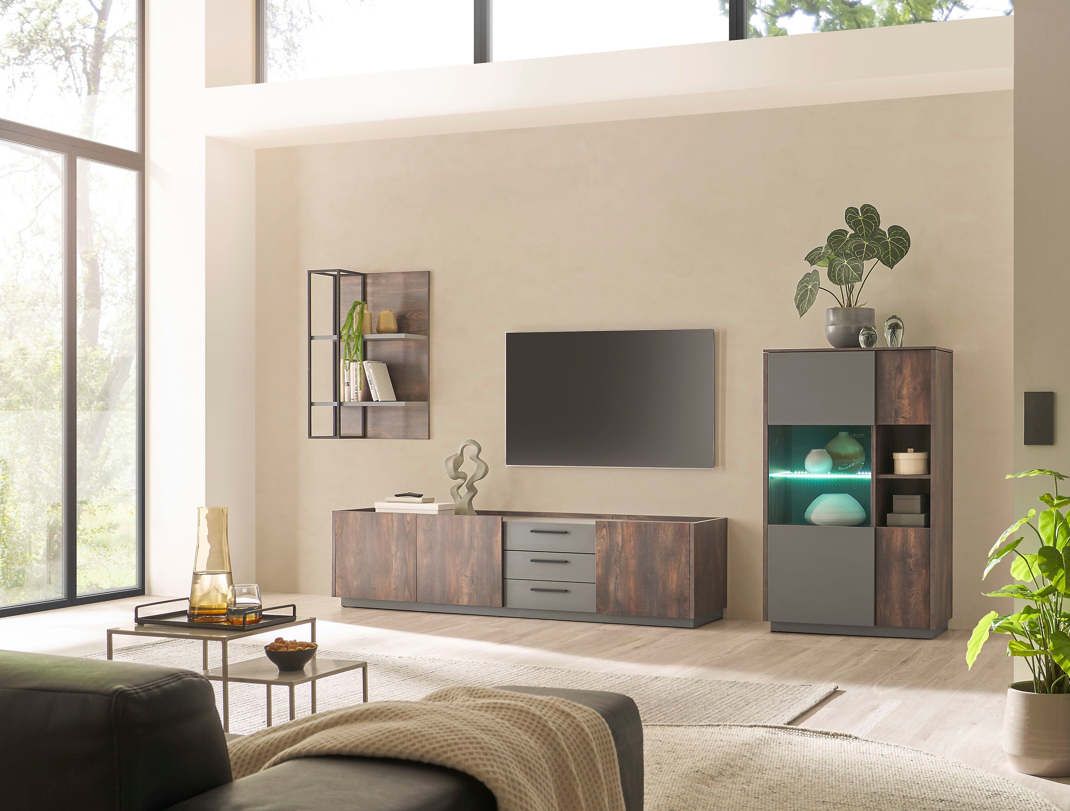 INOSIGN Vitrinekast Largo Soft-closefunctie, hoogte ca. 130 cm