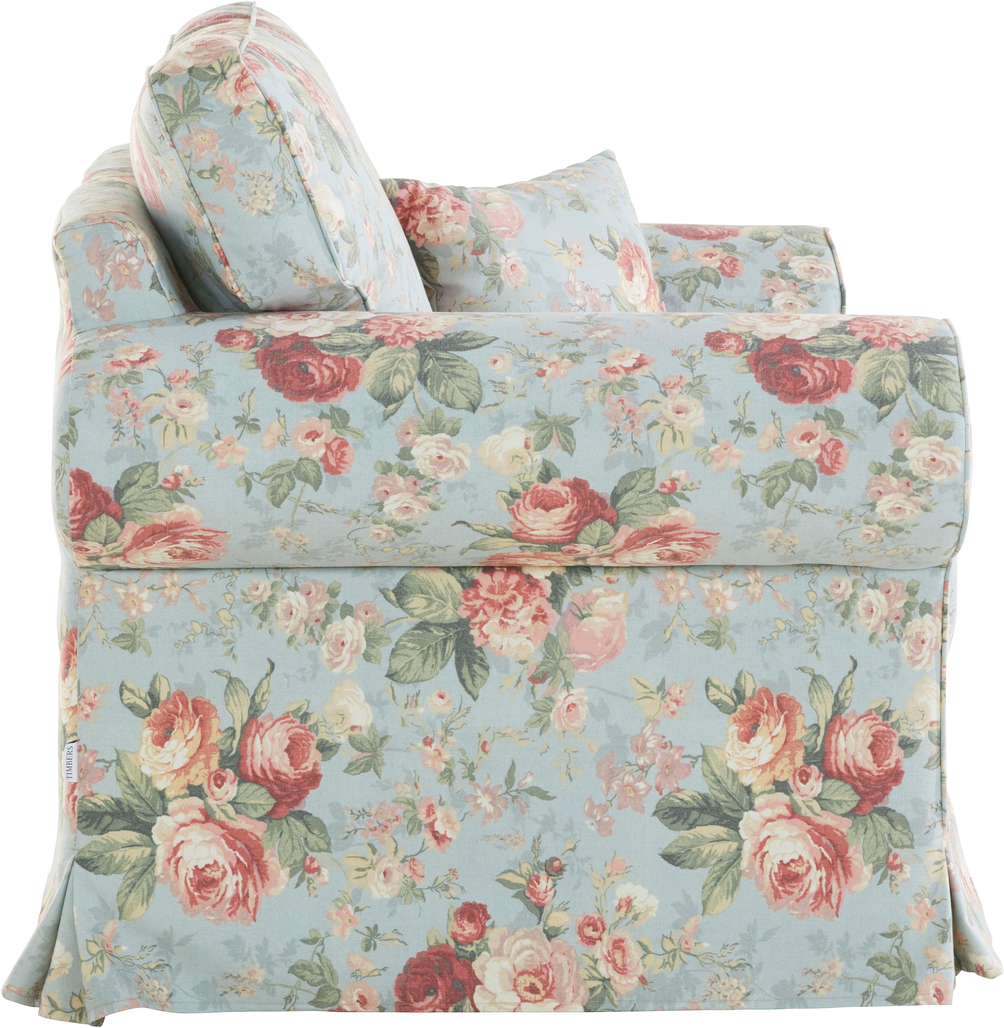 Home affaire Fauteuil Shadmoor Hoezen-look, in uni of met bloemenprint, passend bij de Shadmoor-serie