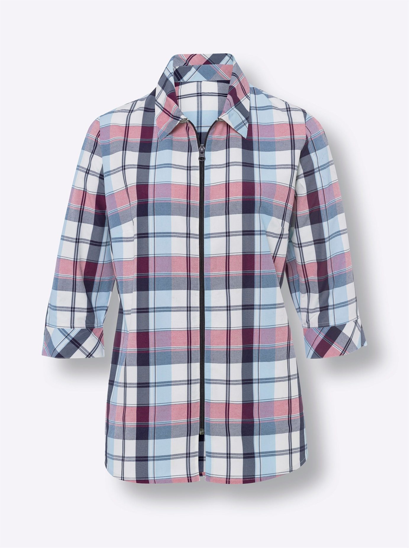 Classic Basics Geruite blouse