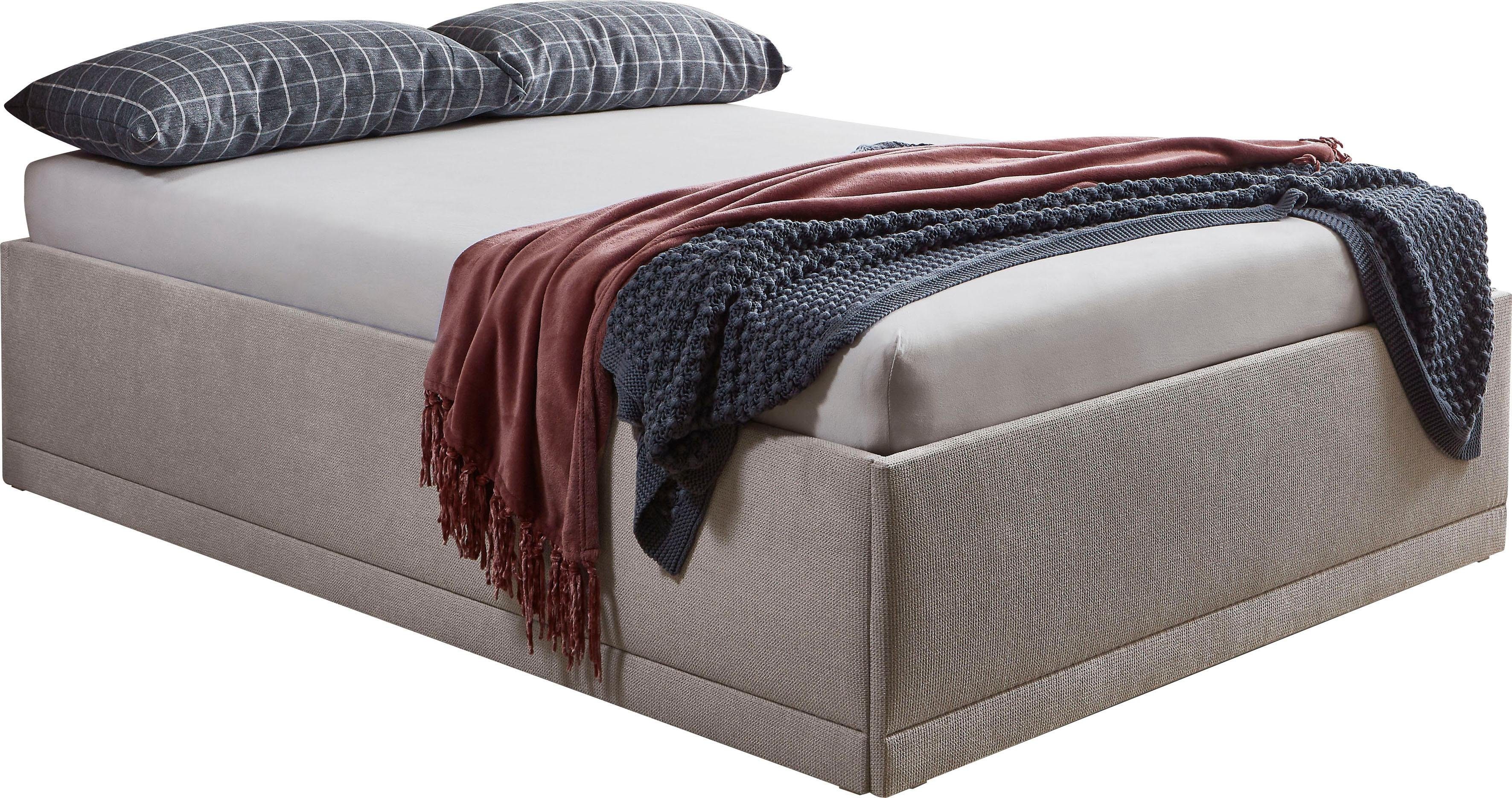Westfalia Polsterbetten Gestoffeerd bed Texel Comforthoogte met sierkussen, bedkist bij uitvoering met matras