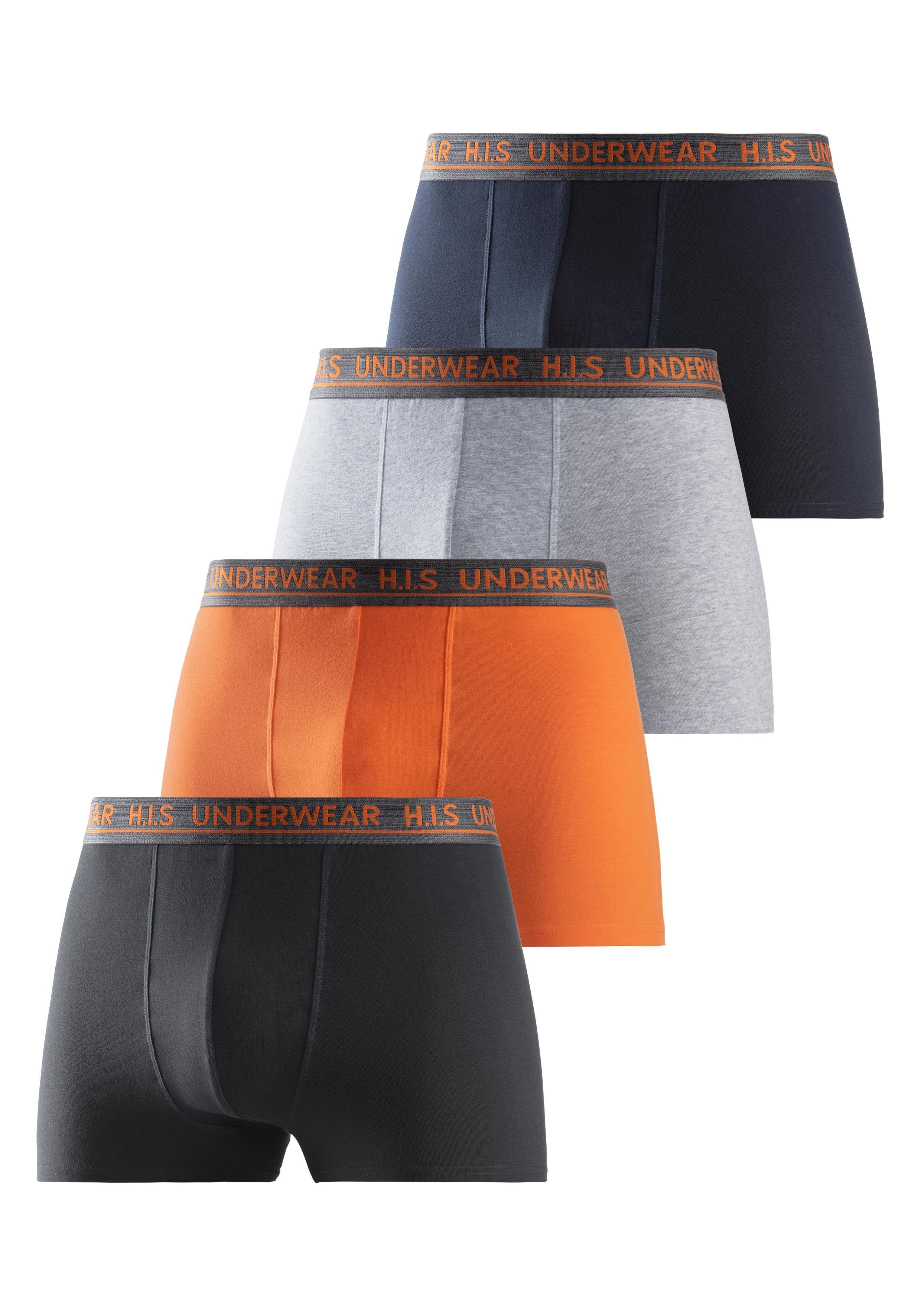 H.I.S Boxershort voor heren met comfortabele stretchband (set, 4 stuks)