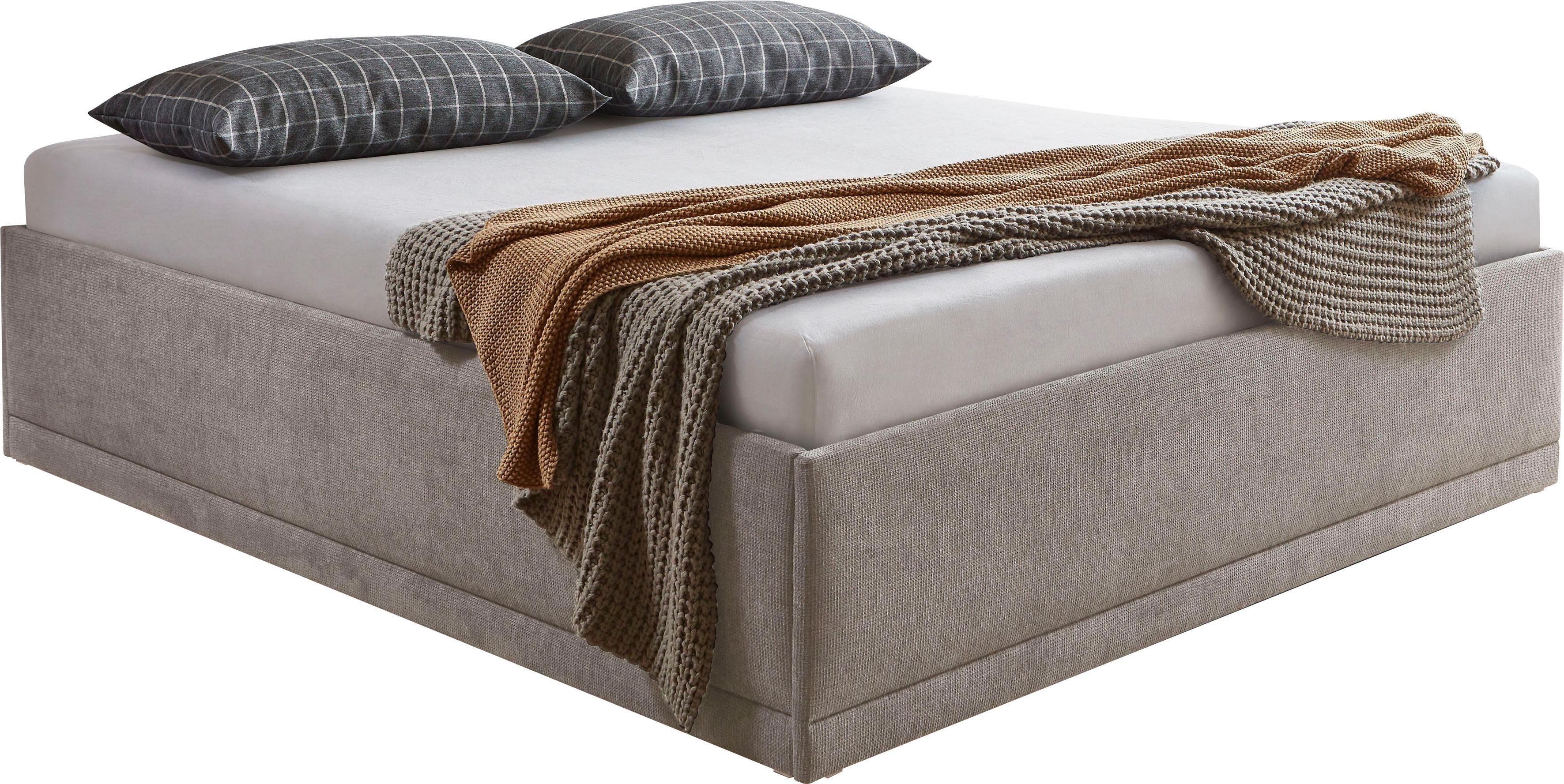 Westfalia Polsterbetten Gestoffeerd bed Texel Comforthoogte met sierkussen, bedkist bij uitvoering met matras