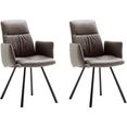 mca furniture stoel oxford stoel belastbaar tot 120 kg (set, 2 stuks) bruin