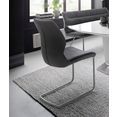 mca furniture vrijdragende stoel orlando stoel belastbaar tot 120 kg (set, 2 stuks) grijs