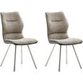 mca furniture stoel orlando stoel belastbaar tot 120 kg (set, 2 stuks) bruin