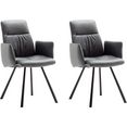 mca furniture stoel oxford stoel belastbaar tot 120 kg (set, 2 stuks) grijs