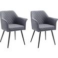 mca furniture stoel covina stoel belastbaar tot 120 kg (set, 2 stuks) grijs