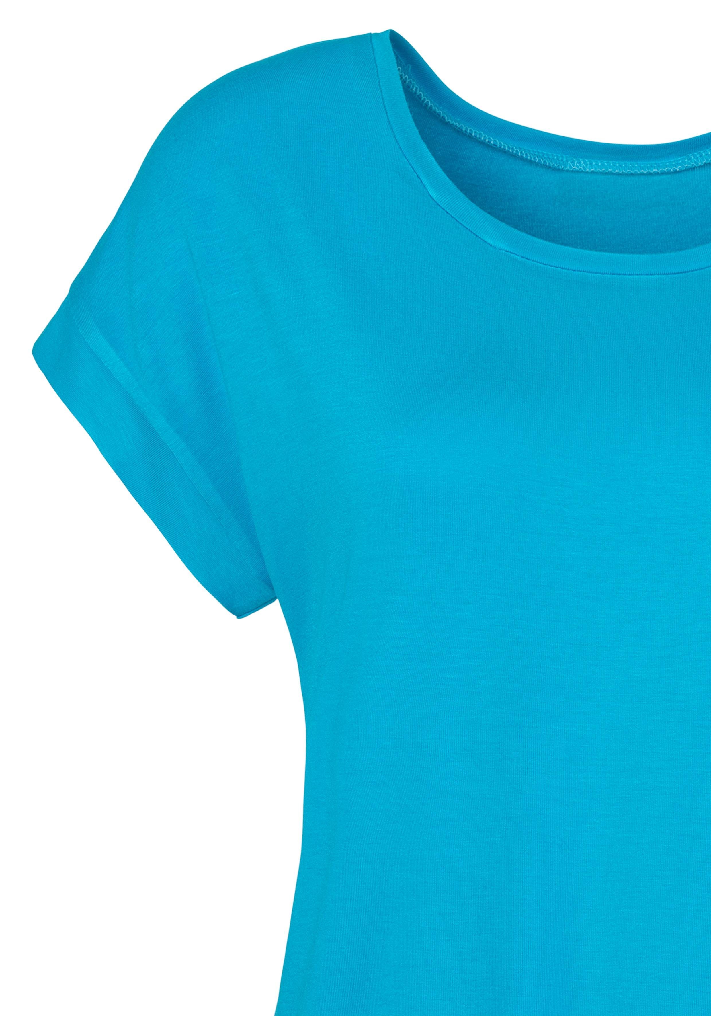 Vivance Shirt met korte mouwen Met elastiek in de band van zachte viscose-stretch