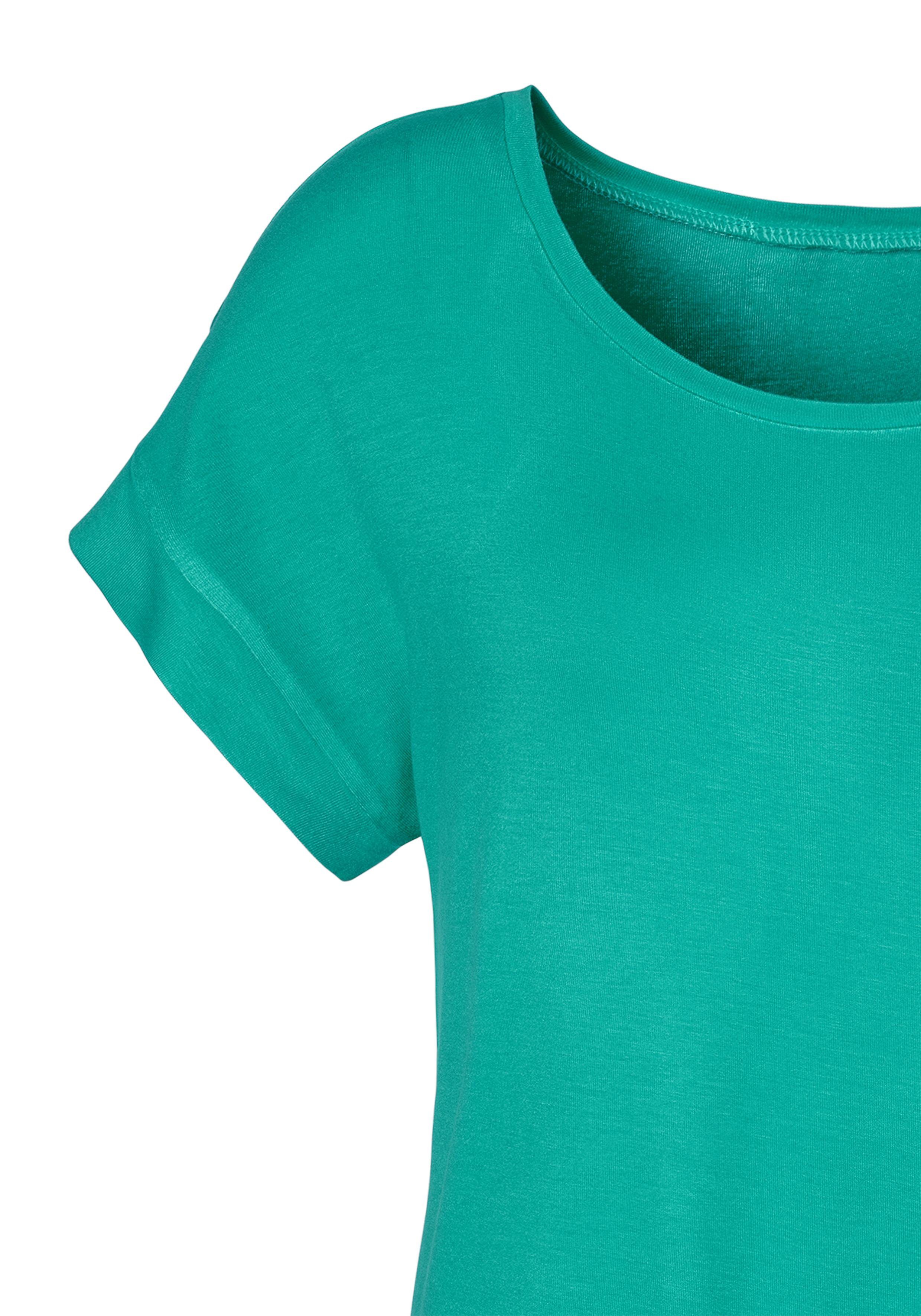 Vivance Shirt met korte mouwen Met elastiek in de band van zachte viscose-stretch