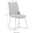 mca furniture stoel hampton stoel tot 120 kg belastbaar (set, 2 stuks) grijs