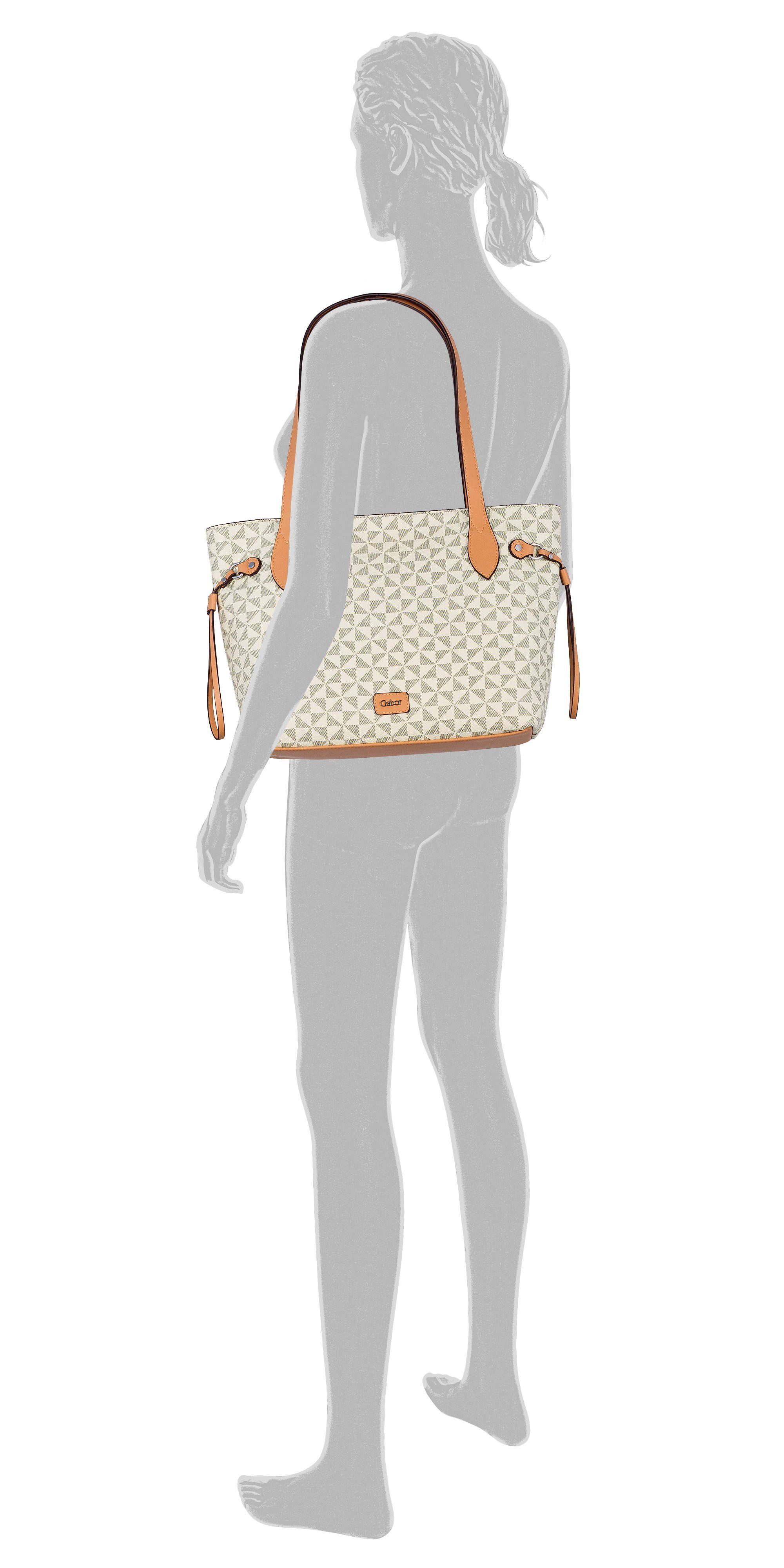 Gabor Shopper Barina van imitatieleer met kenmerkende all-over print en metalen logo
