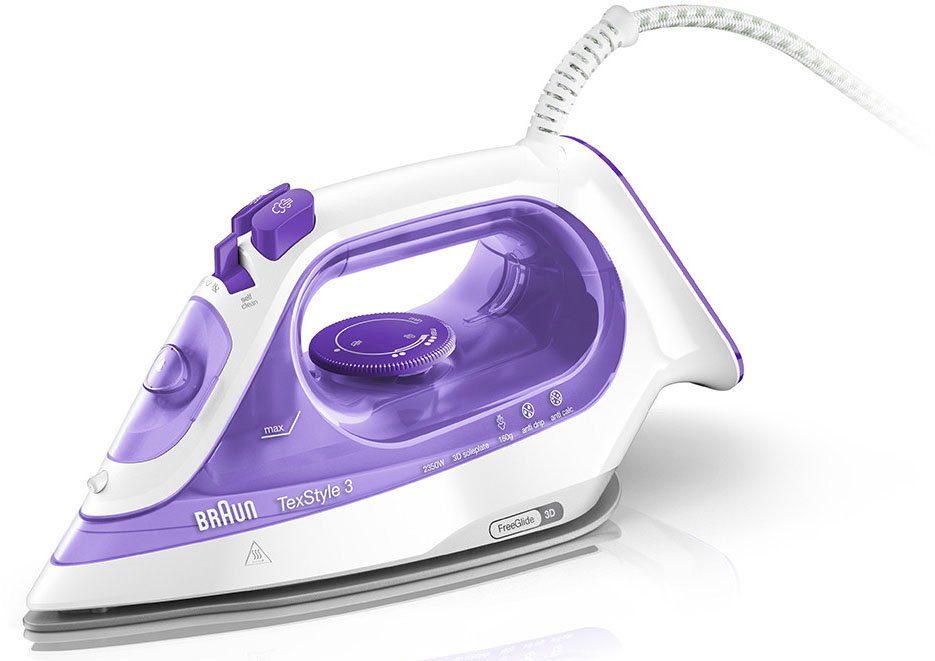 Braun Stoomstrijkijzer TexStyle 3 SI 3042 VI stoomstrijkijzers paars