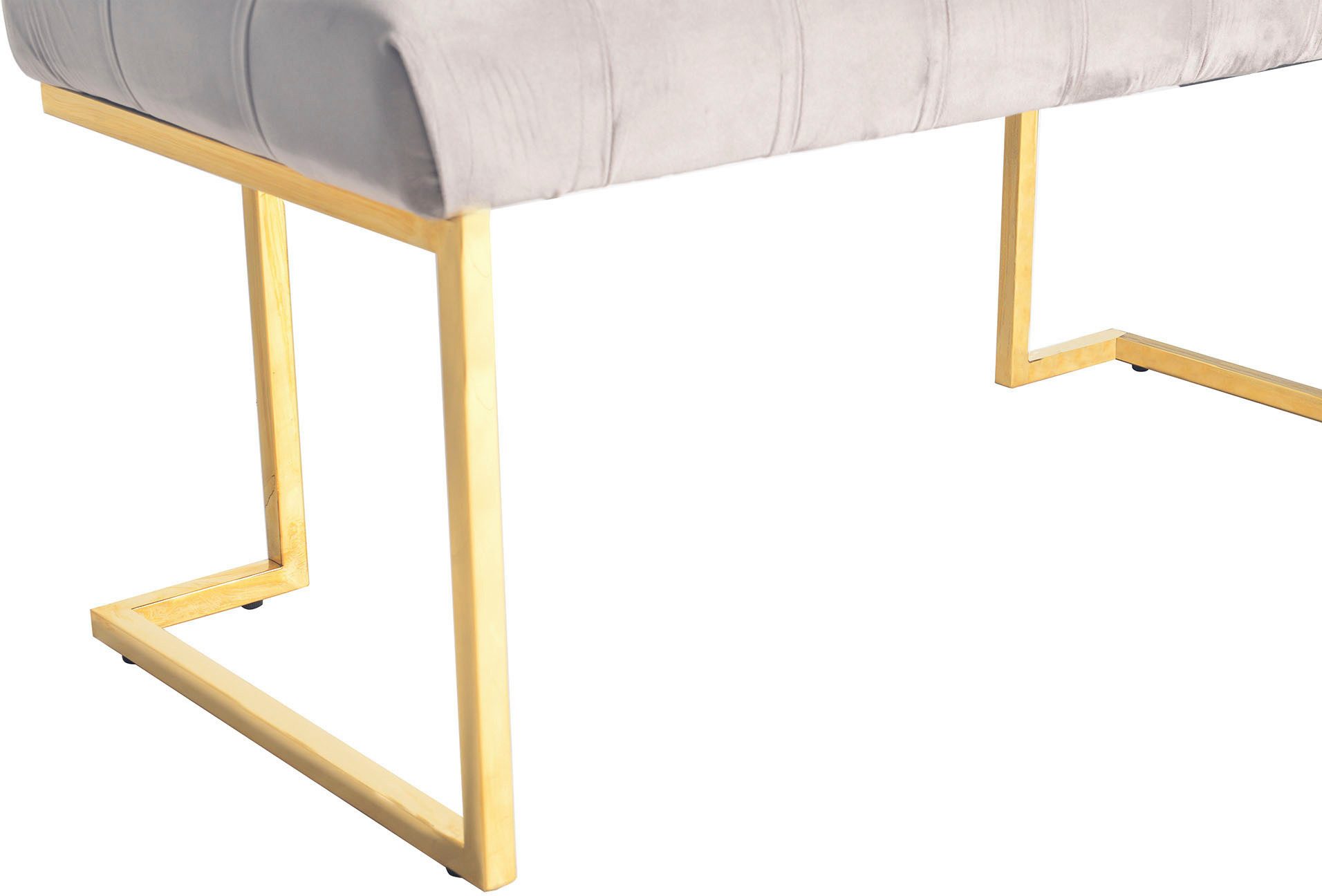 Kayoom Zitbank Rare 225, elegante uitstraling door gouden frame fluwelen zacht, gestikt, met decoratieve knopen, gezellig, chique kussen (1 stuk)