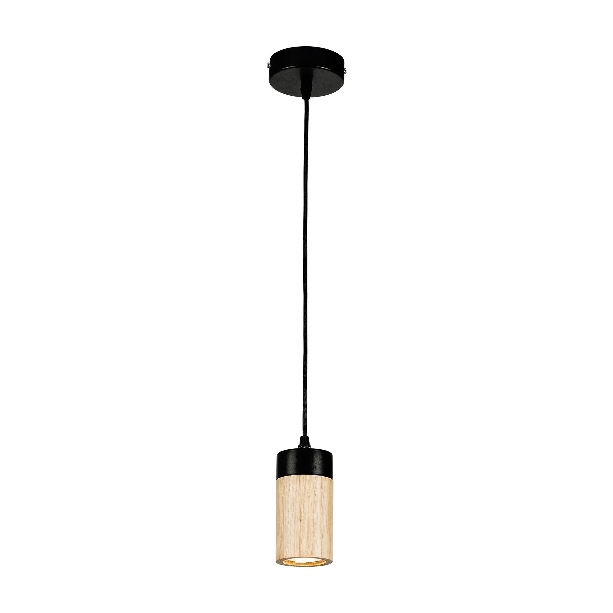 BRITOP LIGHTING Hanglamp ANNICK Hanglamp, van chic eikenhout en metaal, ledverlichting inclusief