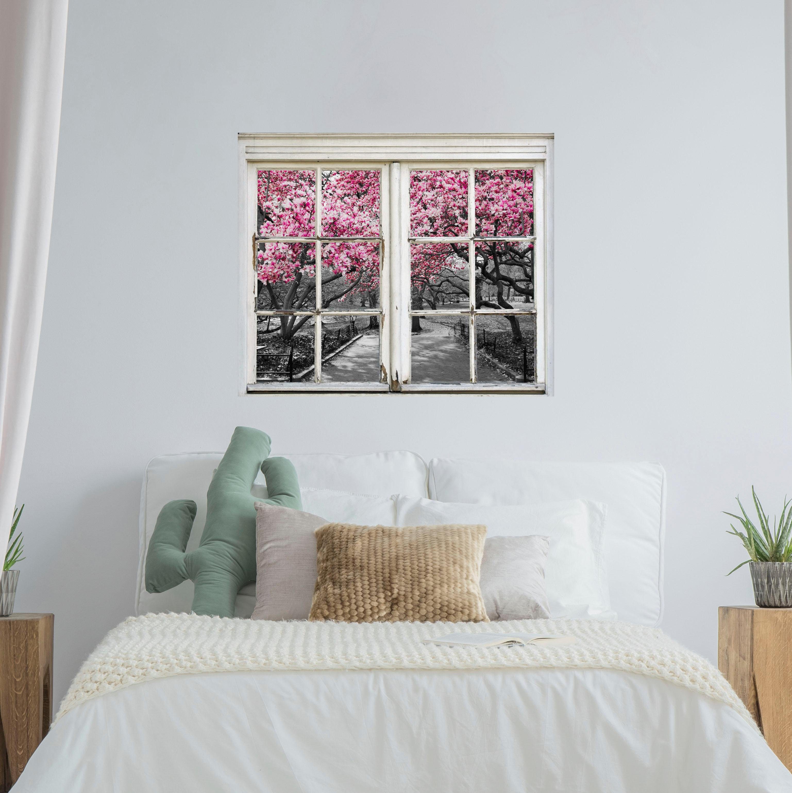queence Wandfolie Park Muursticker, muurdecoratie, zelfklevend, 3D, raam