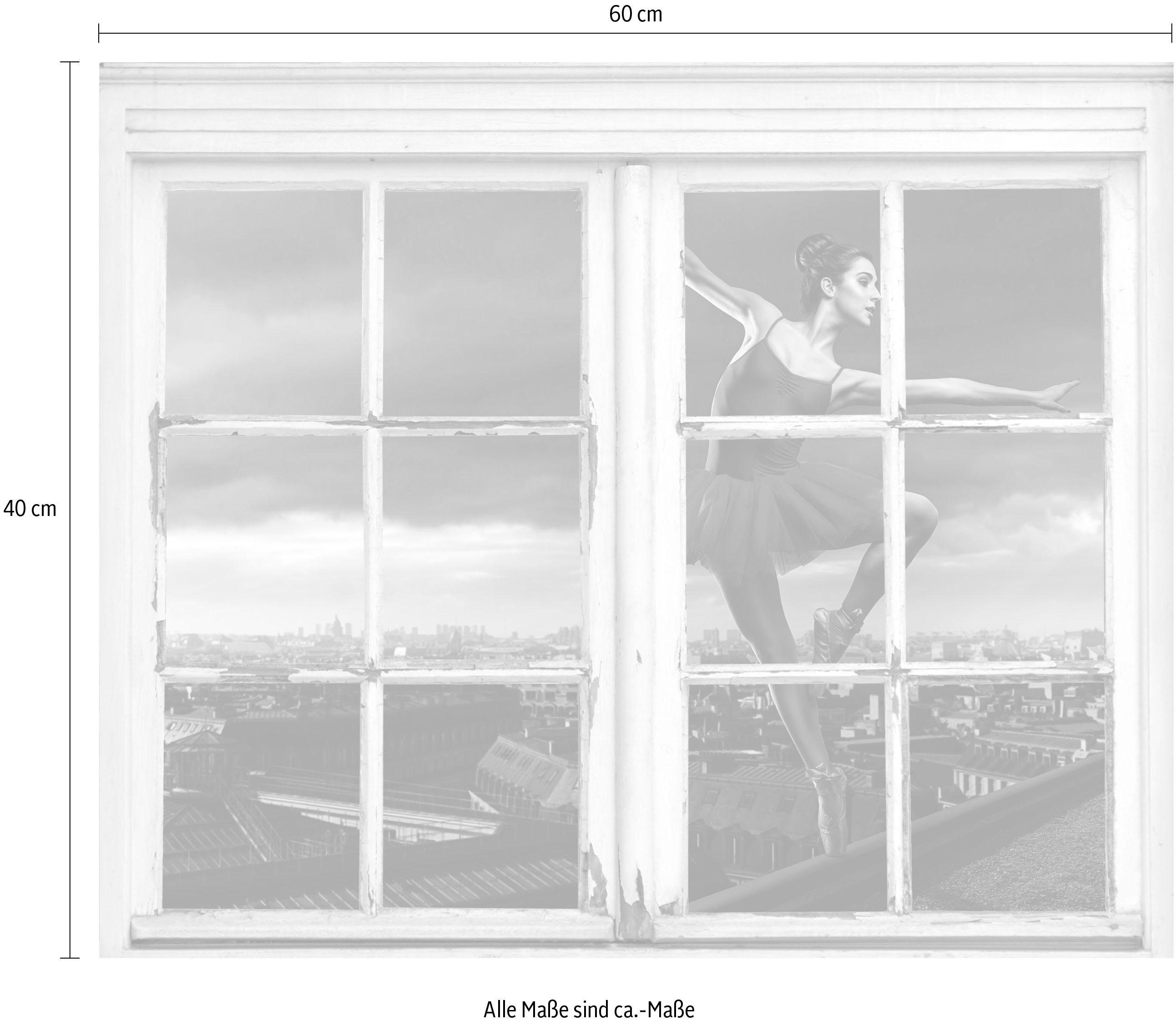 queence Wandfolie Ballerina's Muursticker, muurdecoratie, zelfklevend, ballet, dansen