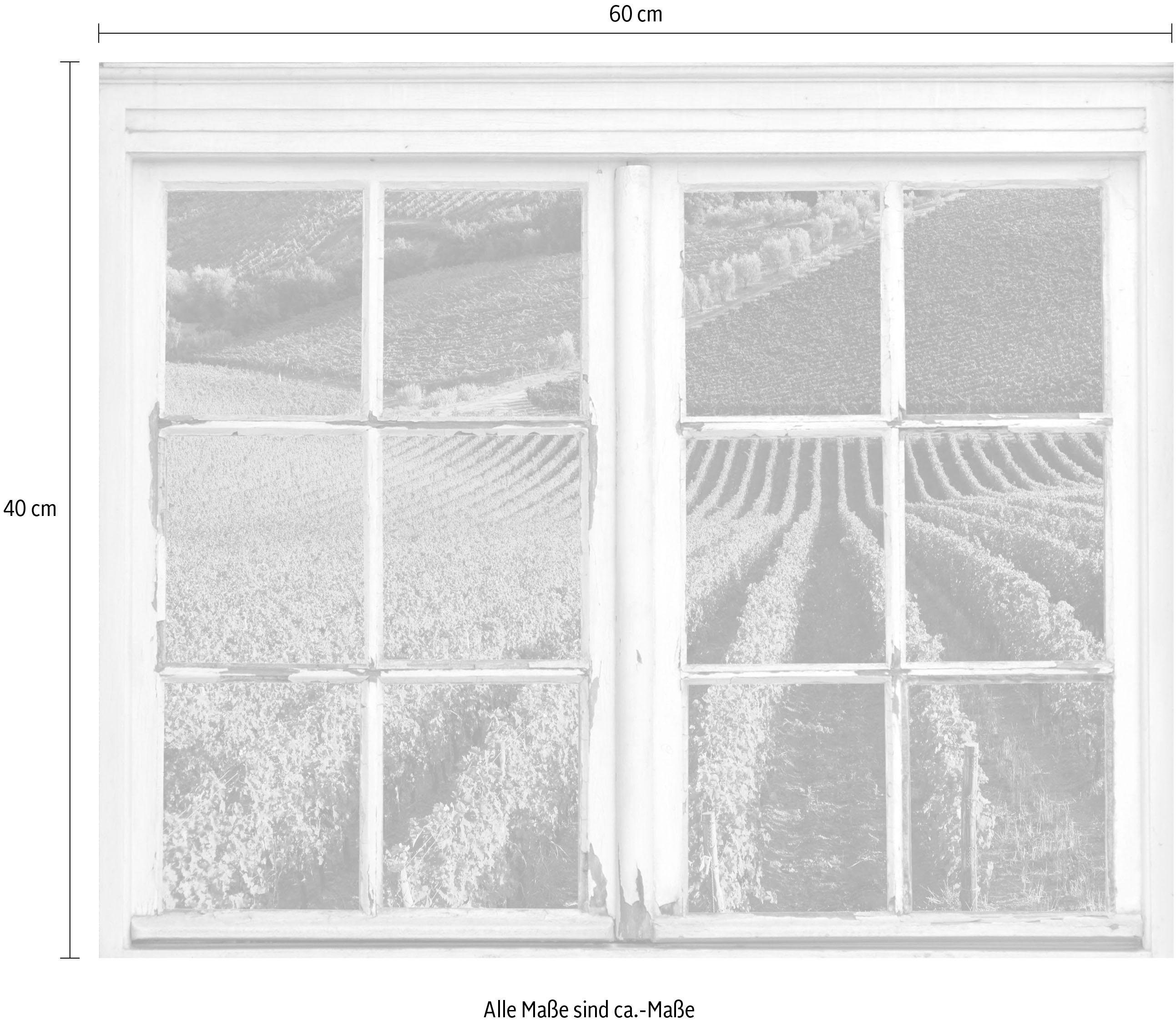 queence Wandfolie Veld Muursticker, muurdecoratie, zelfklevend, 3D, raam