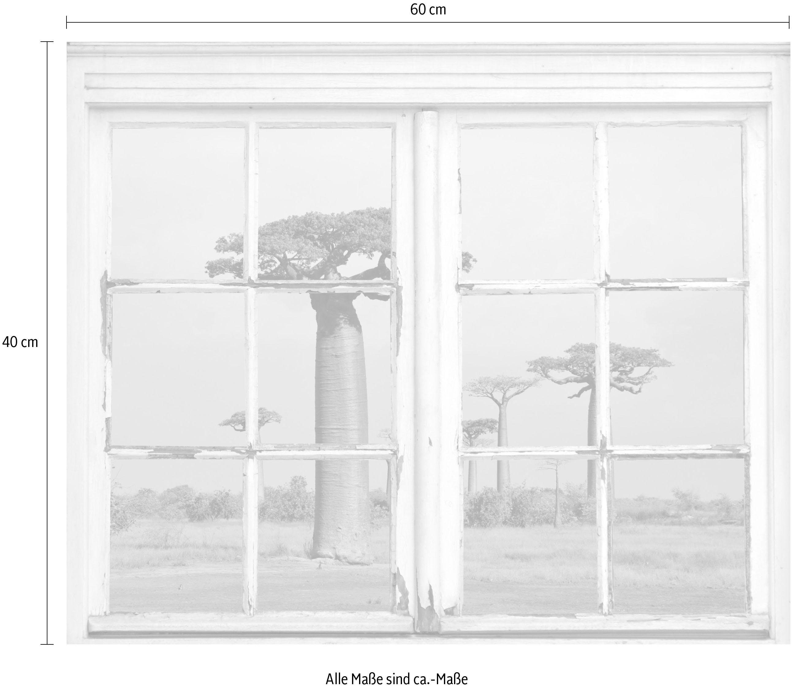 queence Wandfolie Bomen Muursticker, muurdecoratie, zelfklevend, 3D, raam