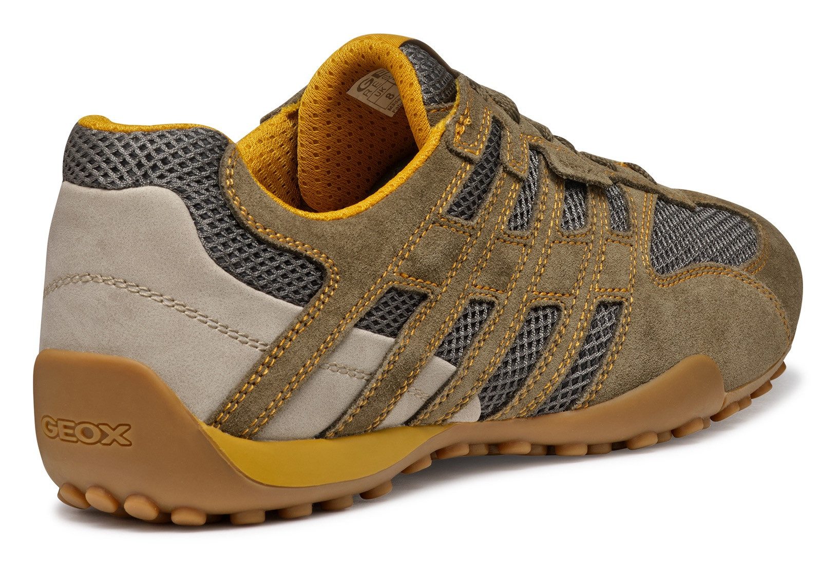 Geox Veterschoenen U SNAKE ORIGINAL , veterschoen, vrijetijdsschoen, trekking sneaker met leren binnenzool
