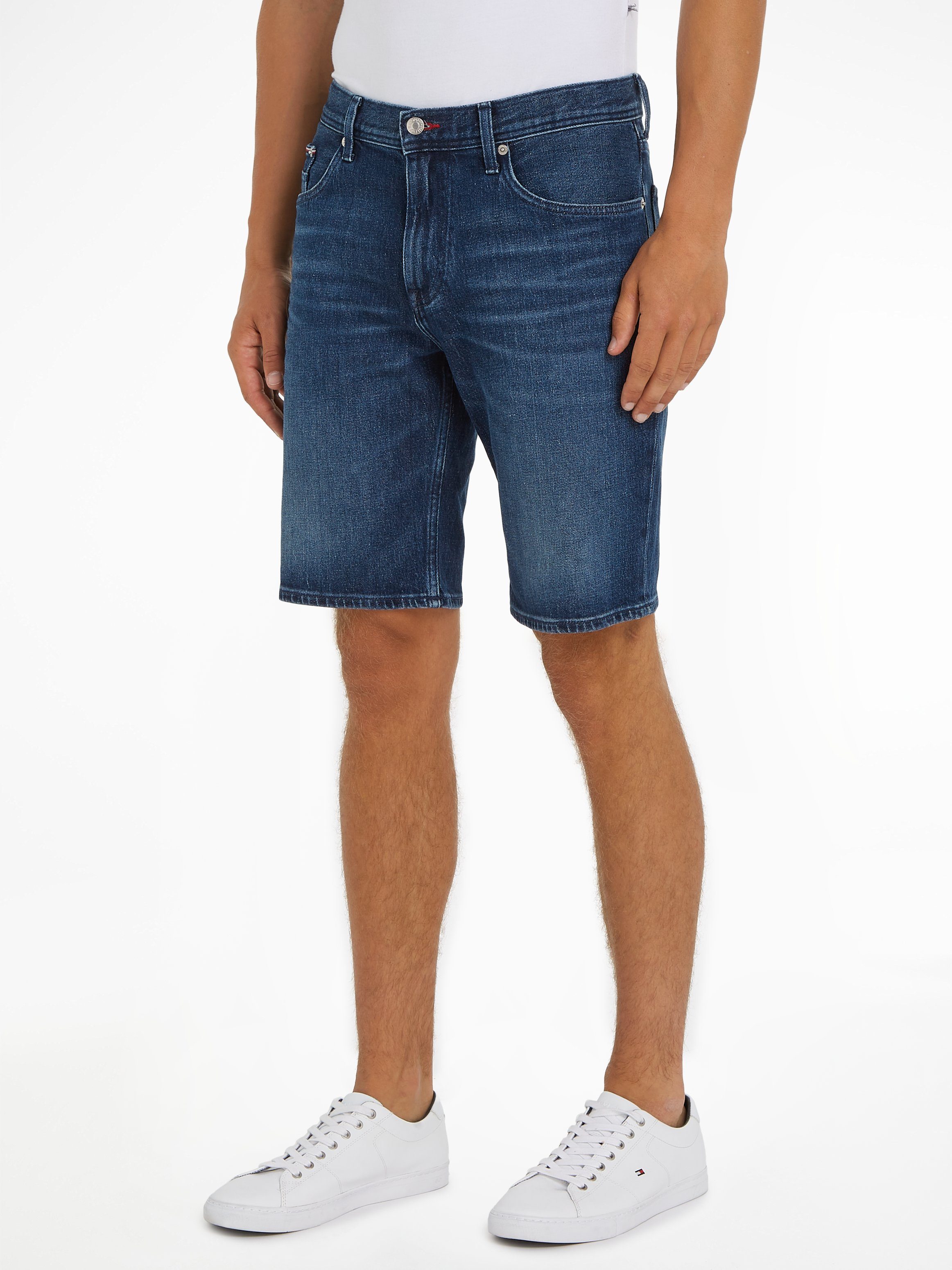 Tommy Hilfiger Jeansshort BROOKLYN SHORT STR Vervagings-effect voor en achter