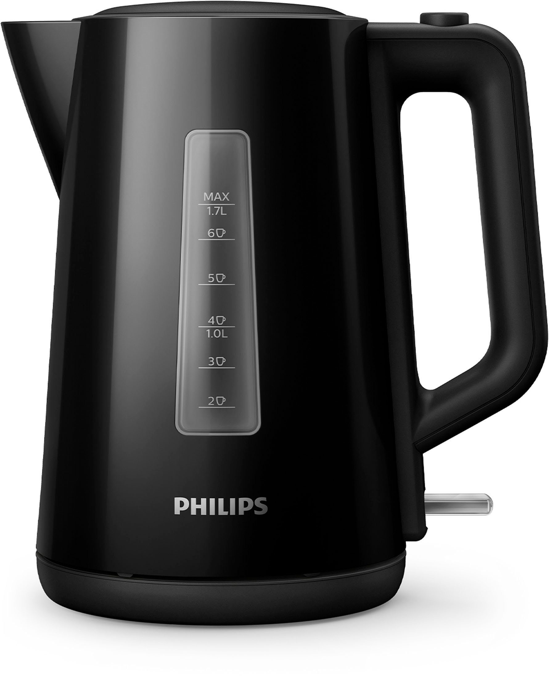 Philips Waterkoker HD9318/20 Serie 3000, 1,7 l, Droogloopbescherming, zwart