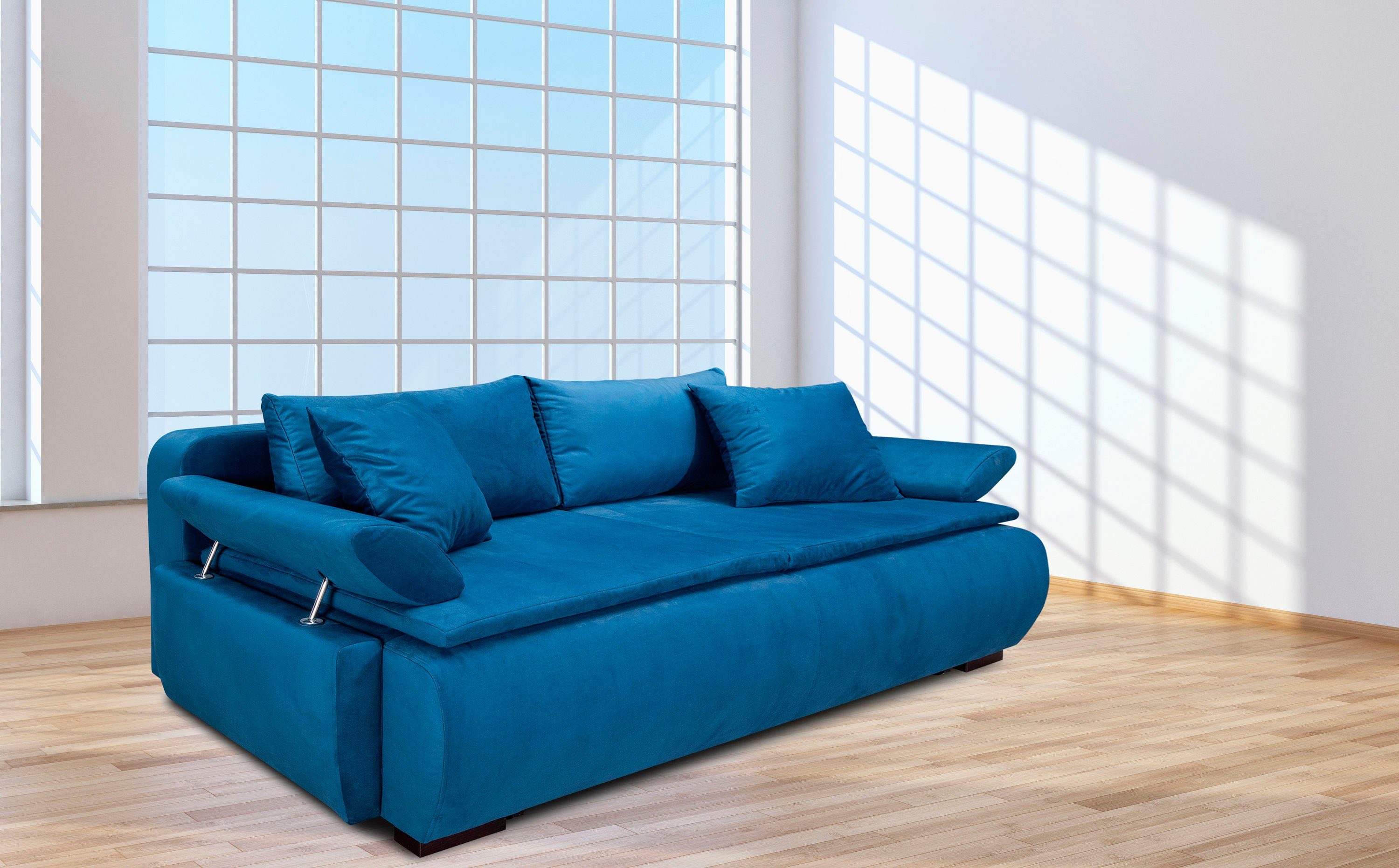 INOSIGN Slaapbank Romeo met boxspringopbouw, slaapfunctie & bedkist, bank met bedfunctie