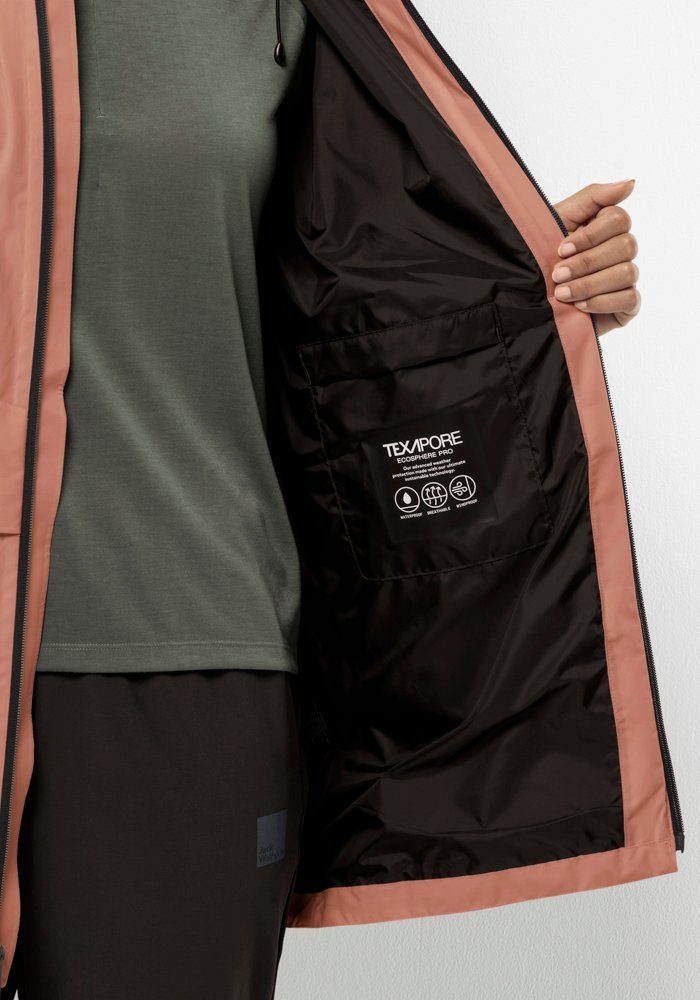 Jack Wolfskin Functioneel jack MAINKAI LONG JKT W