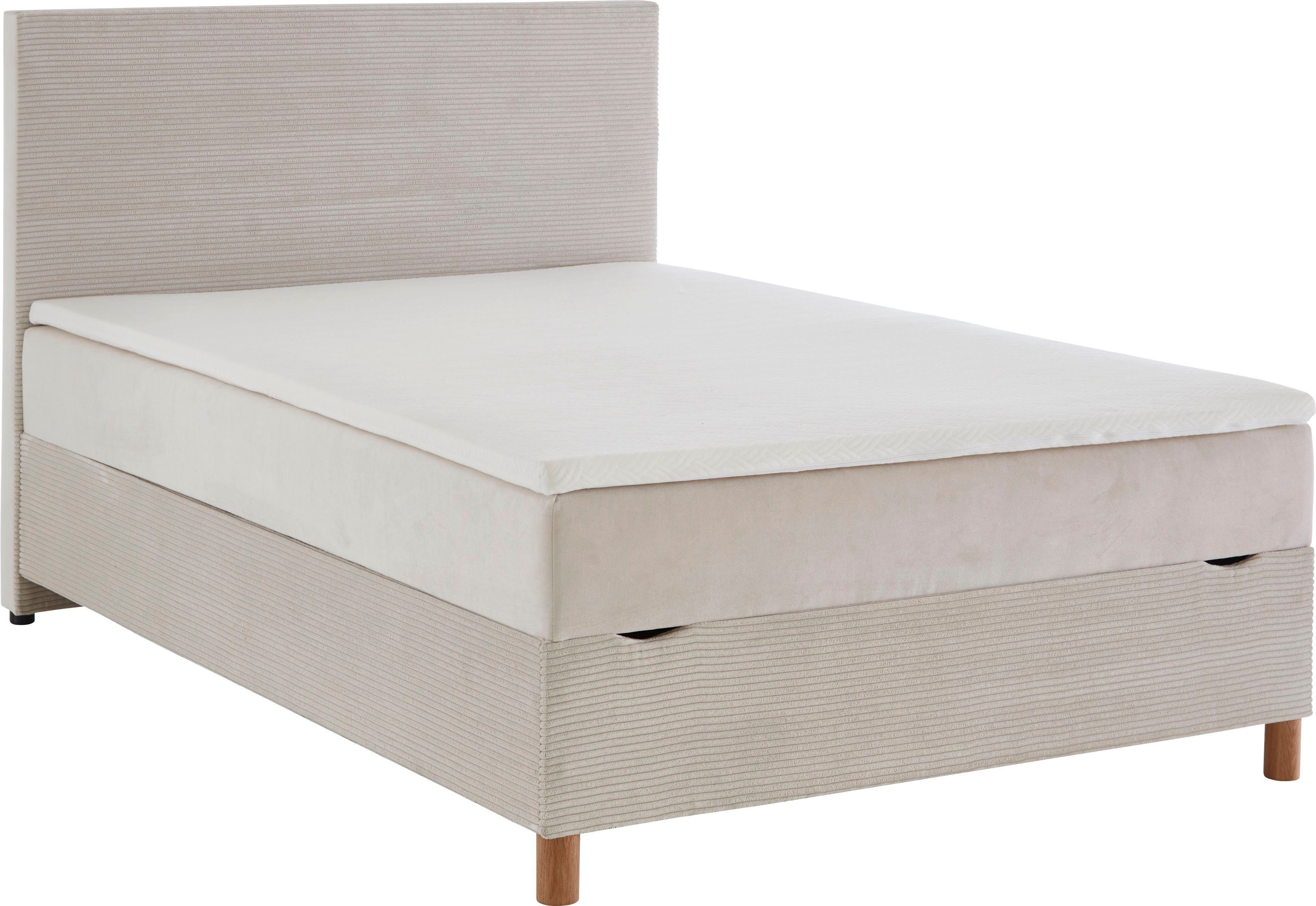 meise.möbel Boxspring Corsica met bedkist en topmatras, bekleding in een stof- en cordmix