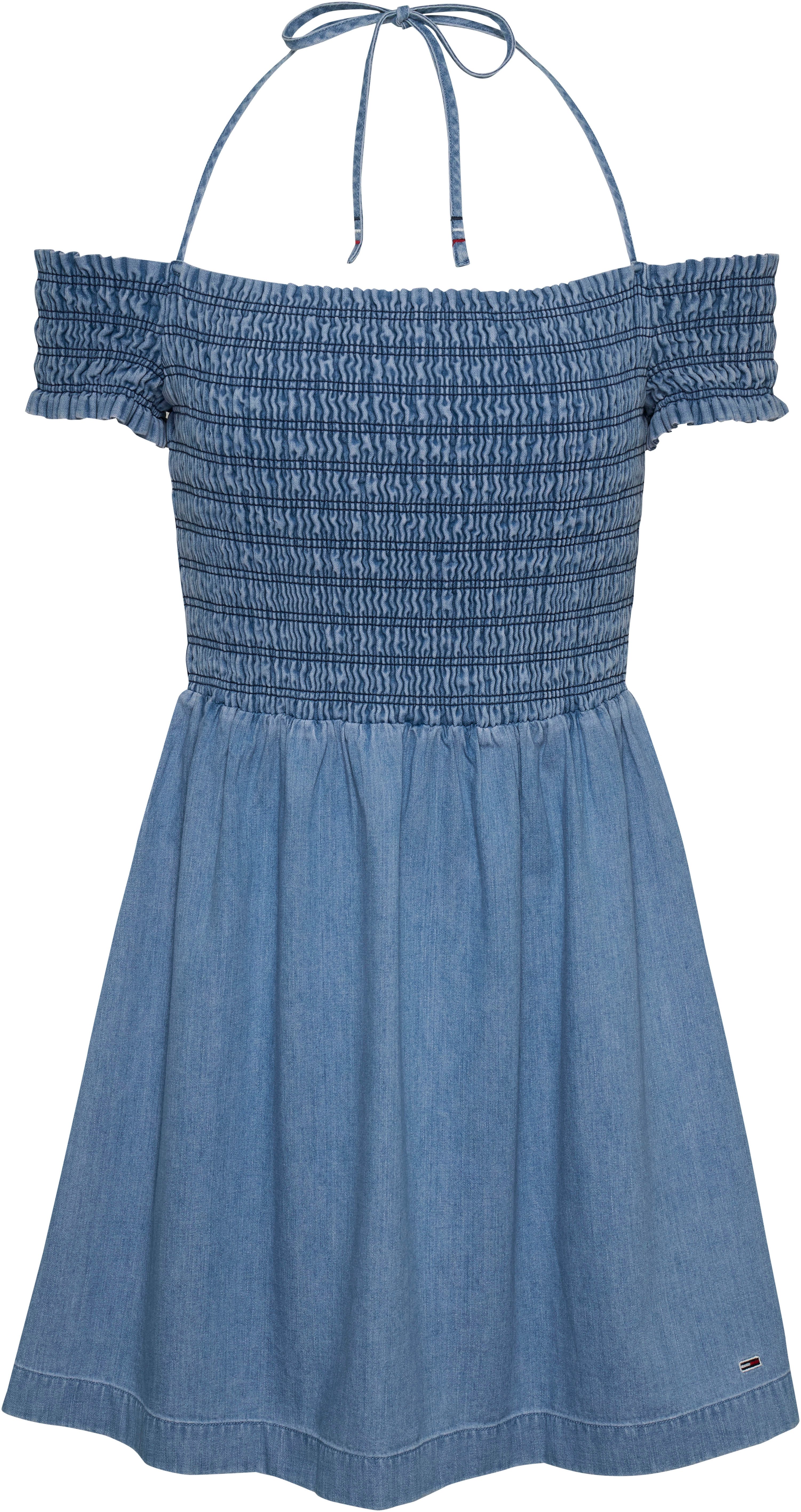 TOMMY JEANS Midi-jurk TJW CHAMBRAY FIT & FLARE DRESS