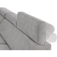 exxpo - sofa fashion hoekbank forza inclusief verstelbare hoofd- en rugleuning, naar keuze met slaapfunctie grijs
