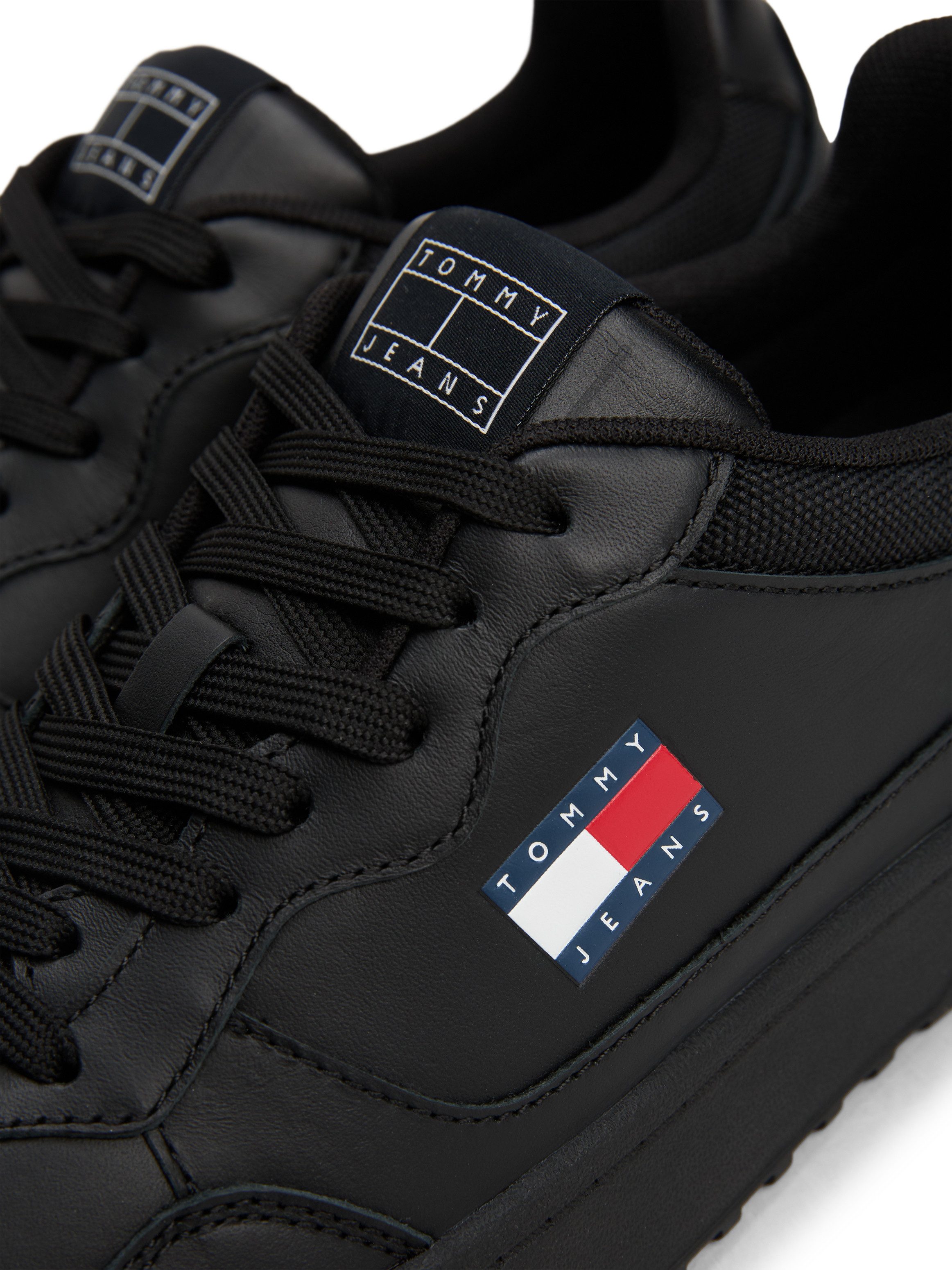 TOMMY JEANS Sneakers (NEW) TJM CUPSOLE LEATHER ESS , vrijetijdsschoen, lage schoen, veterschoen in basket-look