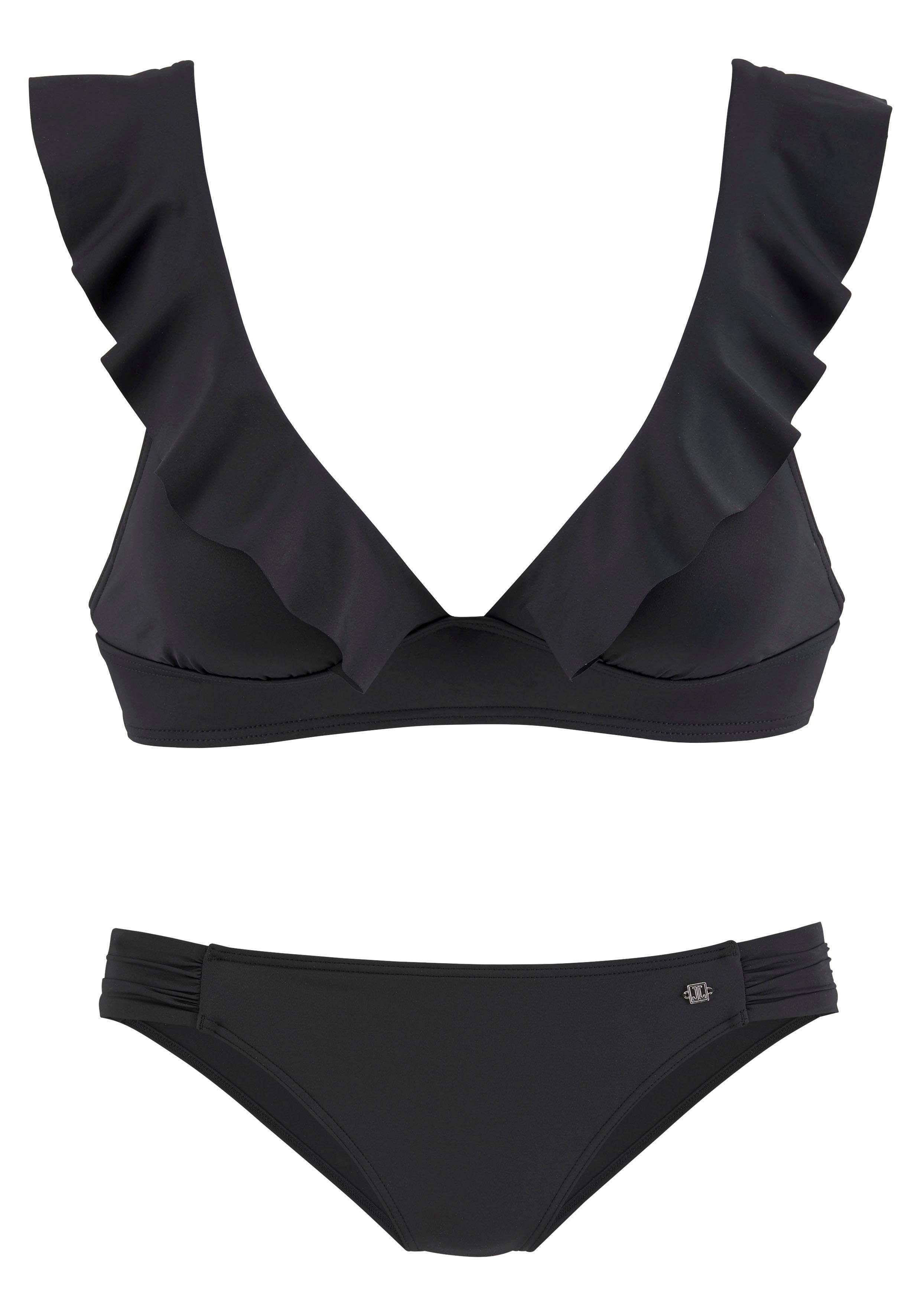 Jette Joop Triangelbikini met volant dames triangelbikini's maat 34 zwart