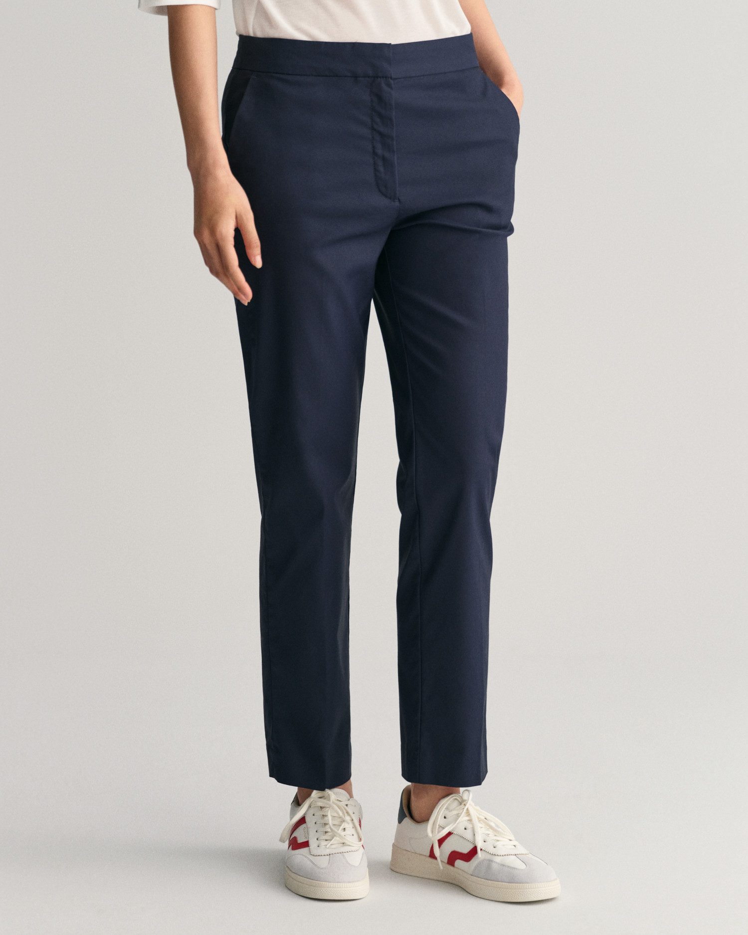 Gant Stoffen broek SLIM SLACK met plooien aan voor- en achterkant