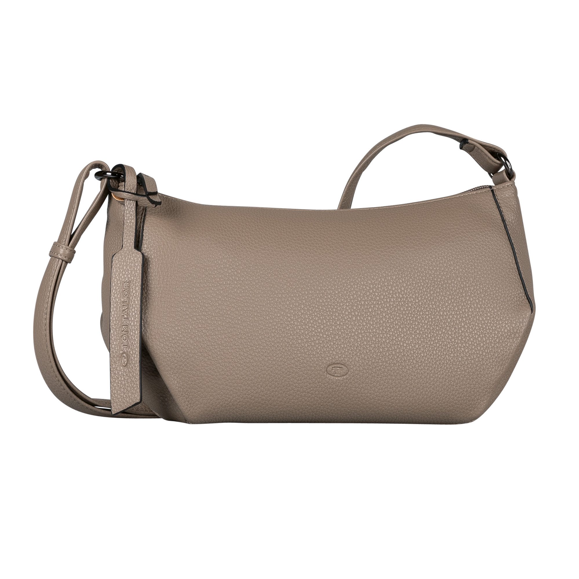 Tom Tailor Schoudertas Berit van zacht nerf imitatieleer met duidelijke geometrische vormen dames schoudertassen beige