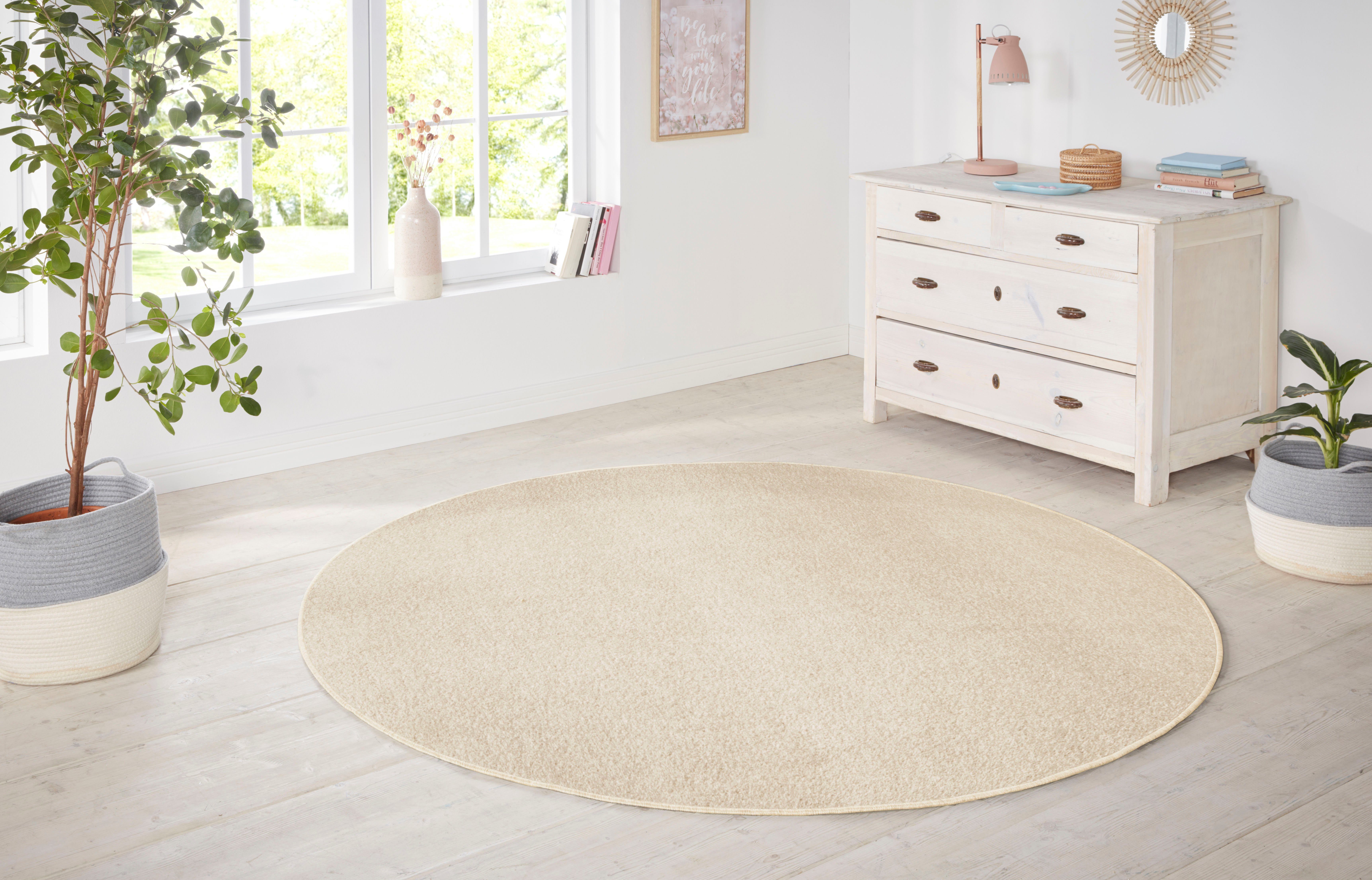HANSE Home Vloerkleed Shashi Korte pool, unikleur, vloerkleed, zacht, eetkamer, kinderkamer, hal