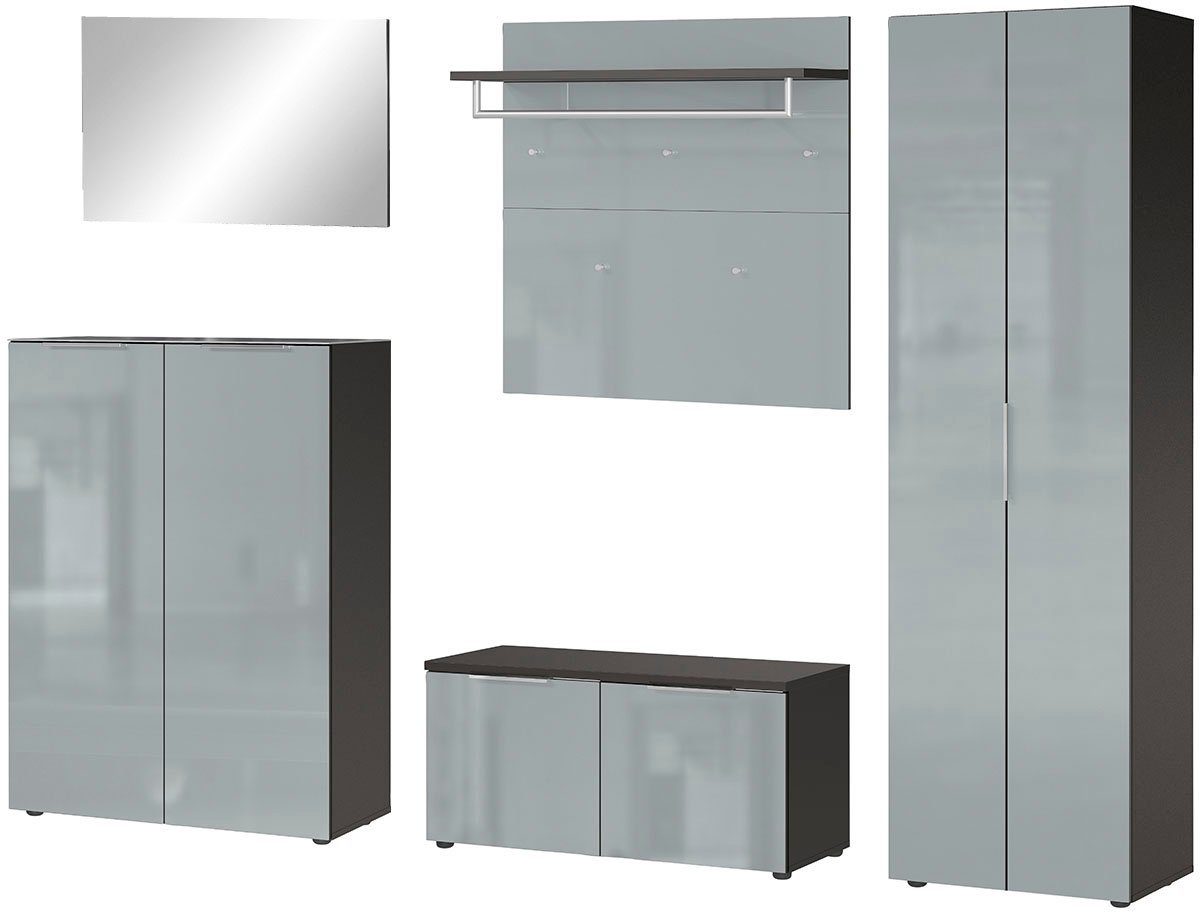 GERMANIA Halmeubelset OAKLAND (5 stuks) wandkapstokken grijs