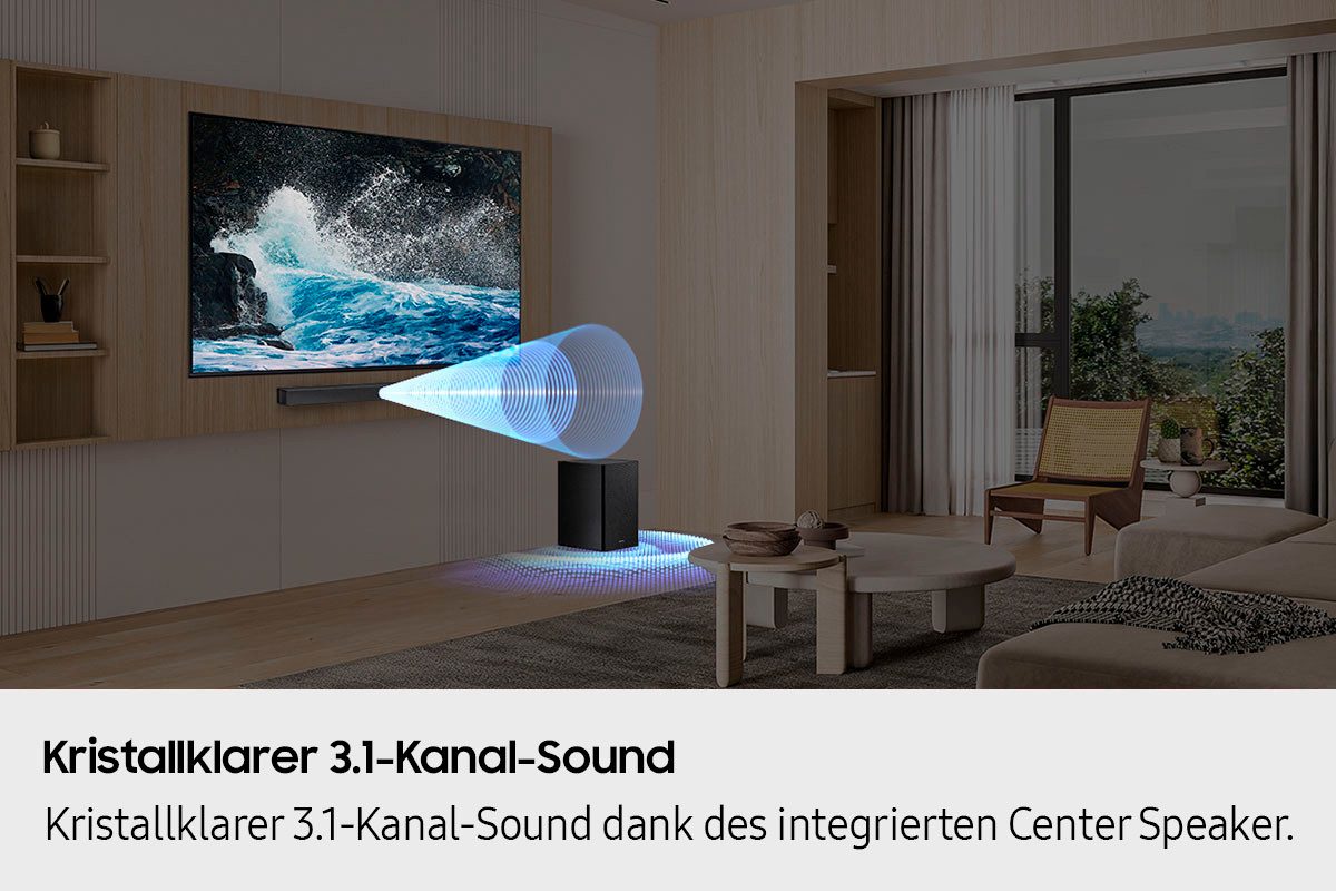 Samsung Soundbar HW-B760GF soundbar 5.1-kanaals geluidsysteem, dolby 5.1 kanaal, dts virtual:x, adaptief geluid