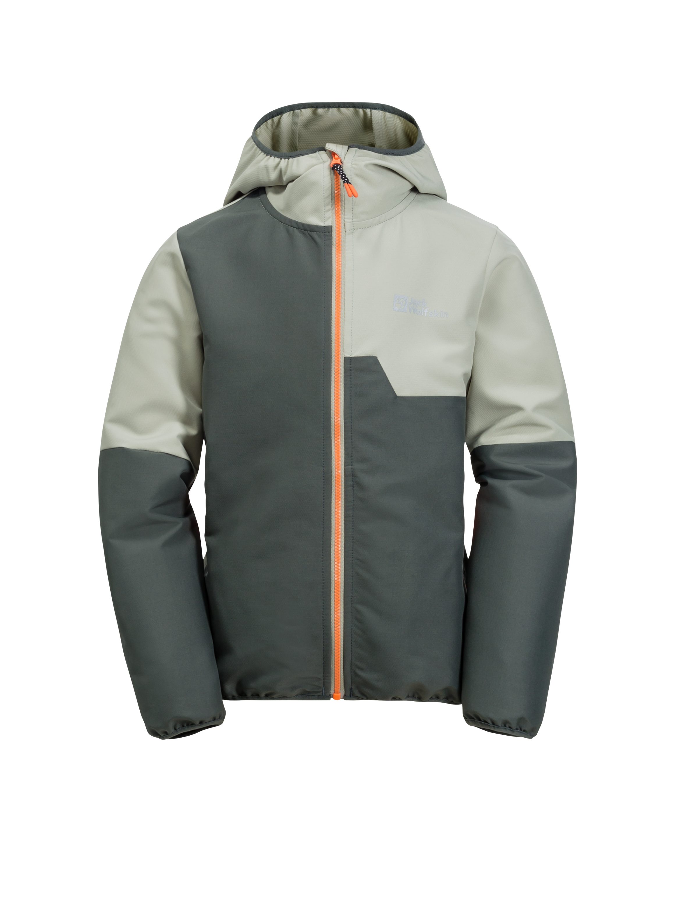 Jack Wolfskin Softshell-jack TURBULENCE HOODED JKT K Capuchon: vast verbonden met de jas