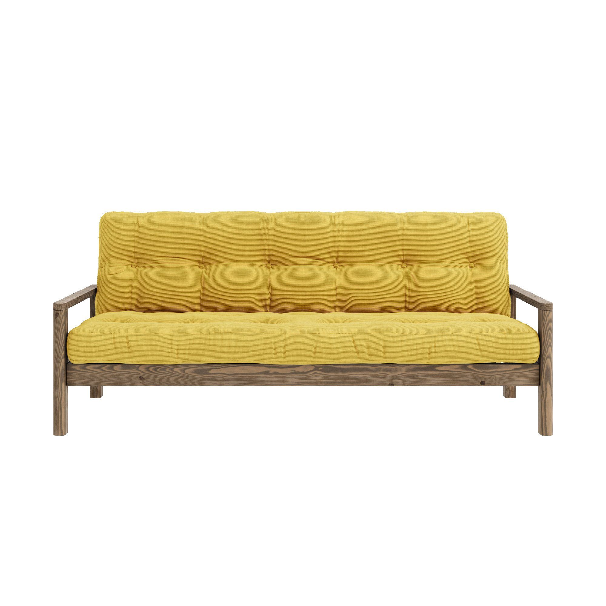 Karup Slaapbank Knob met futonmatras, verschillende kleuren, fsc-gecertificeerd, dennenhout bruin, slaapbanken