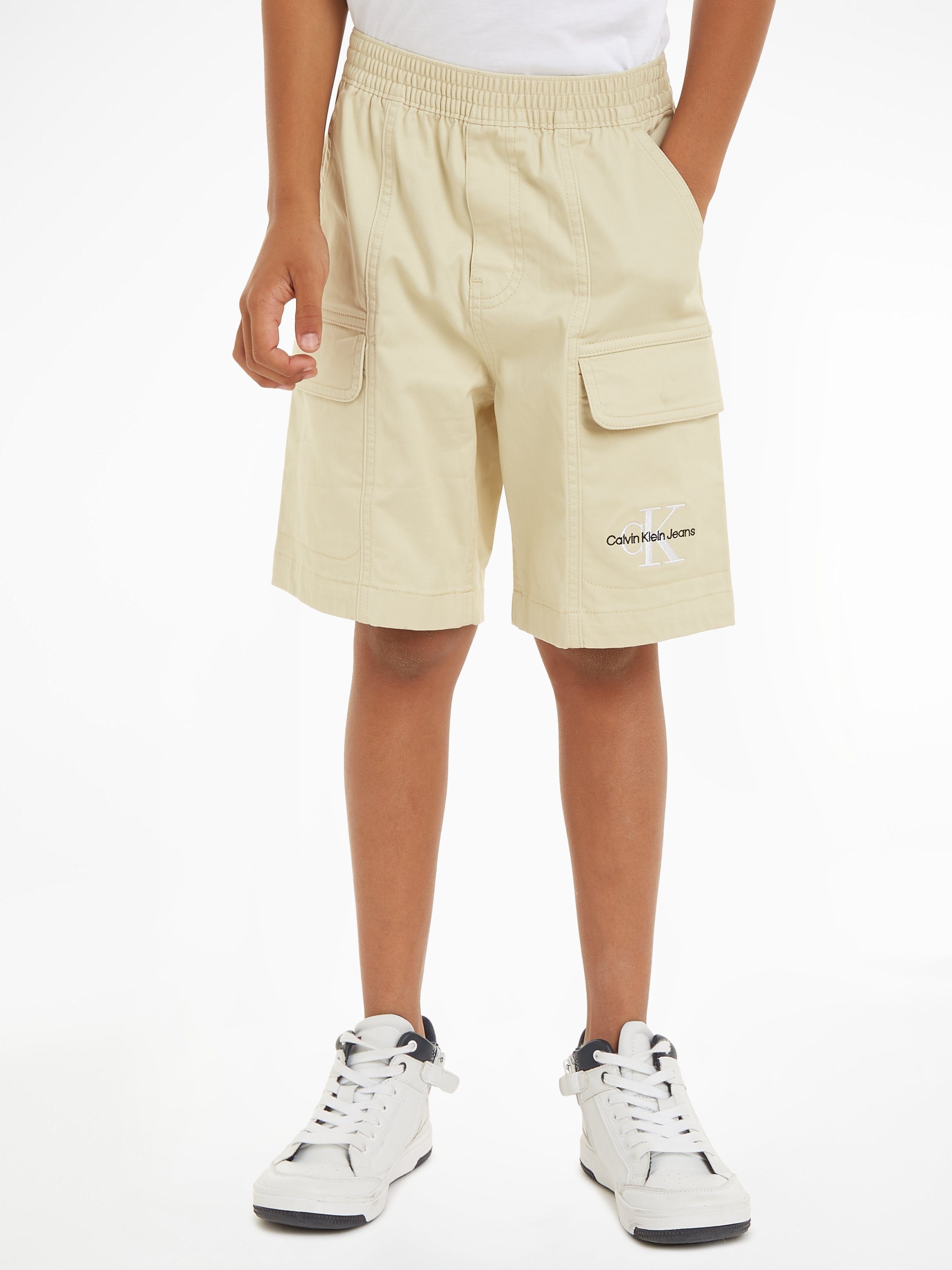 Calvin Klein Short SATEEN CARGO SHORTS Kinderen tot 16 jaar